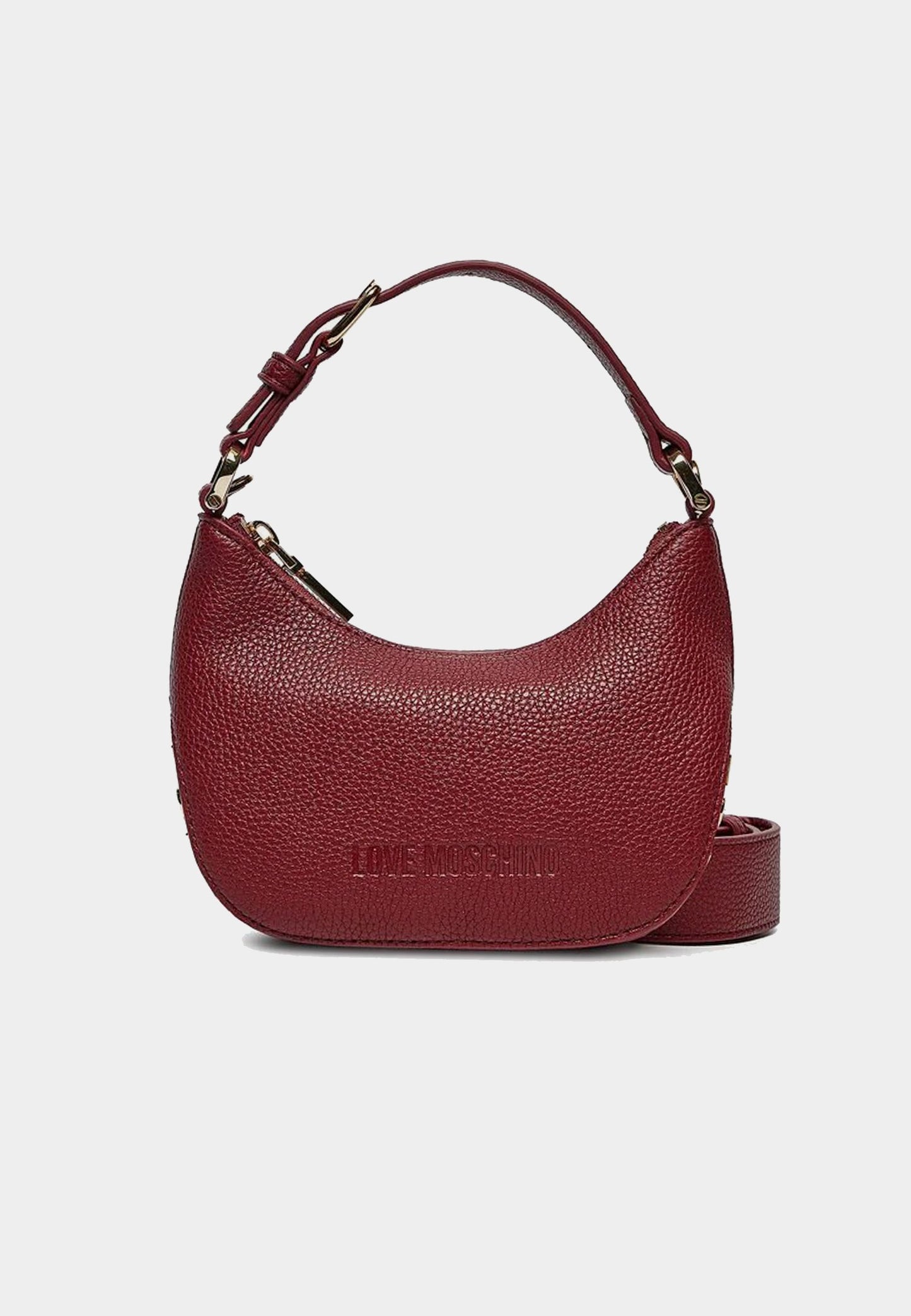 LOVE MOSCHINO - Borsetta Hobo Lettering Vino