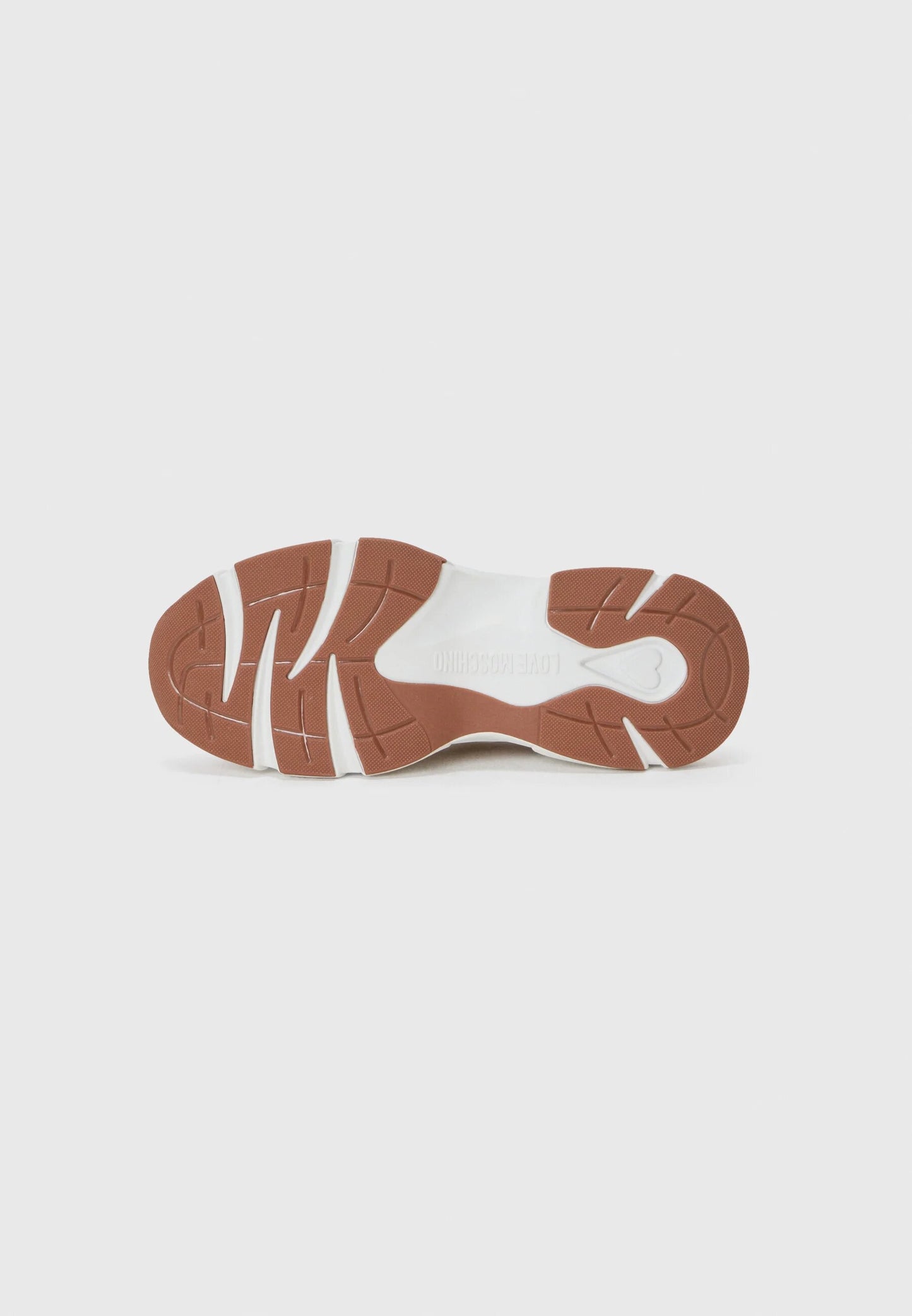 LOVE MOSCHINO - Sneakers Running Scamosciata Bianca Cuoio