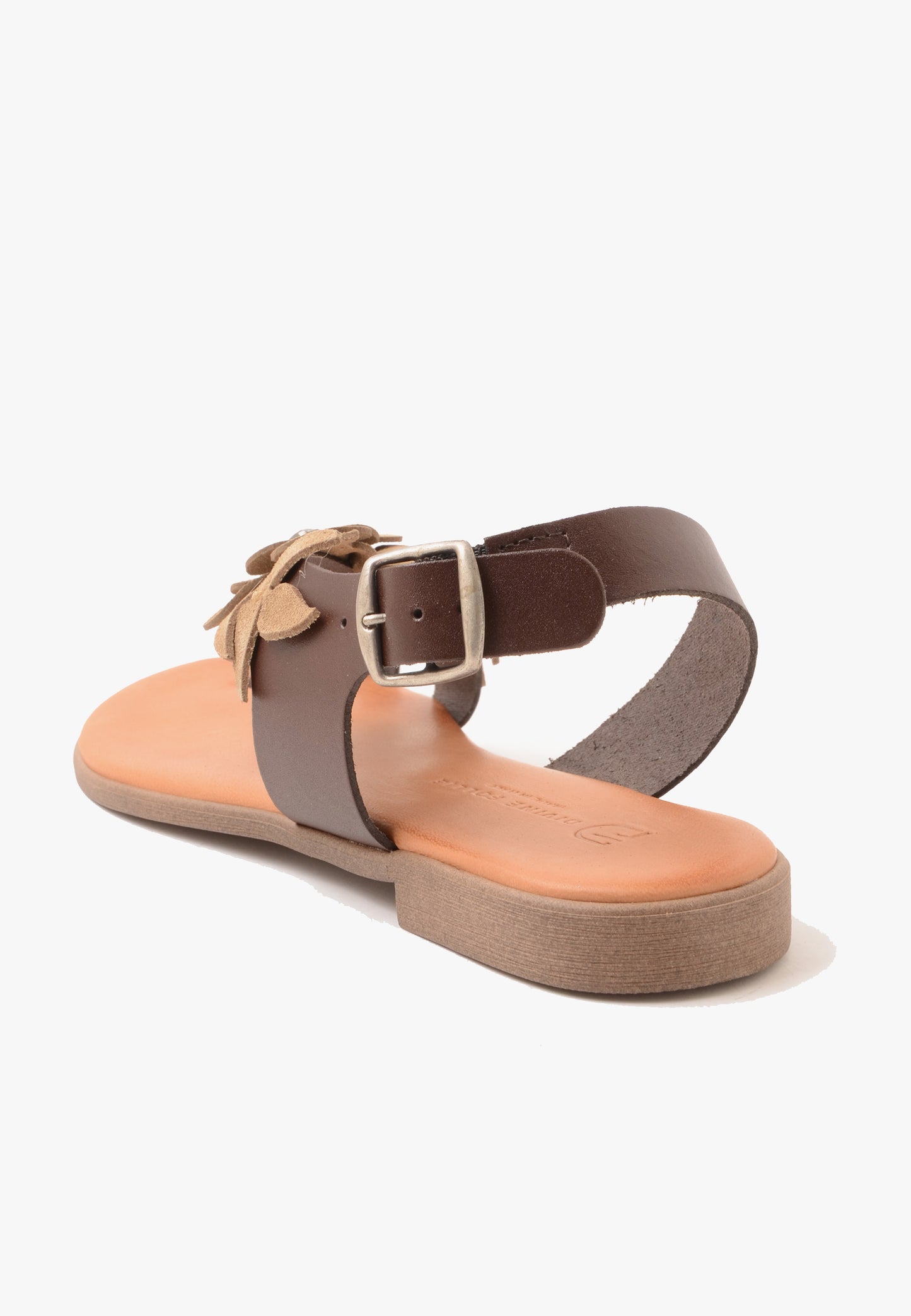 DIVINE FOLLIE - Sandalo Fiori Camoscio Moro