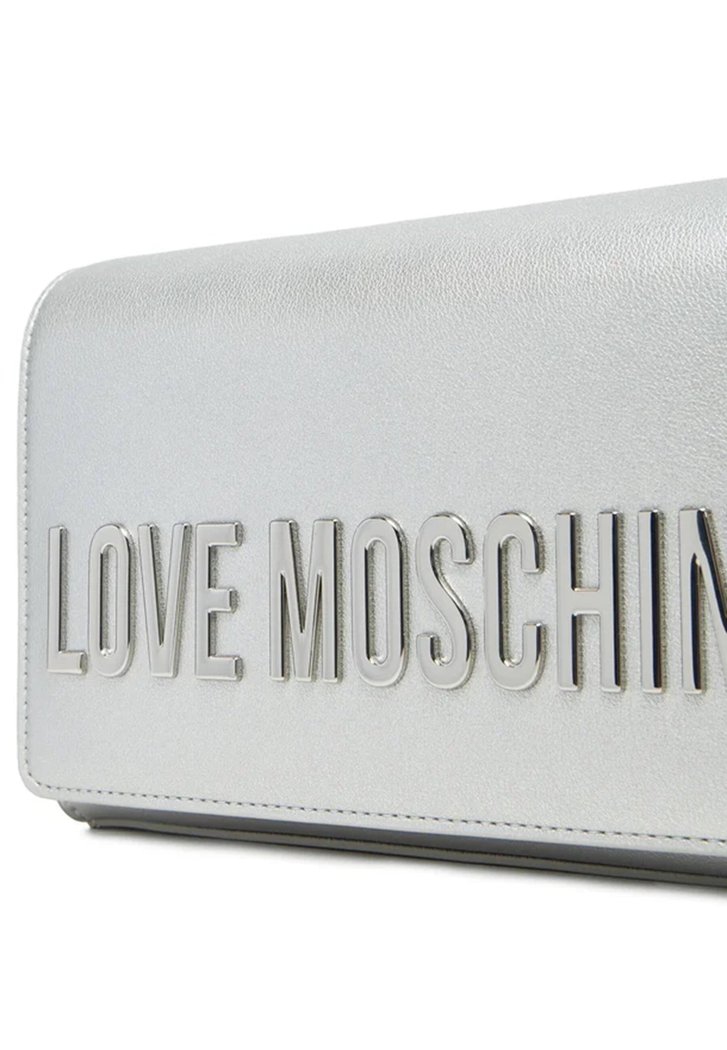 LOVE MOSCHINO - Borsetta A Tracolla Lettering Silver