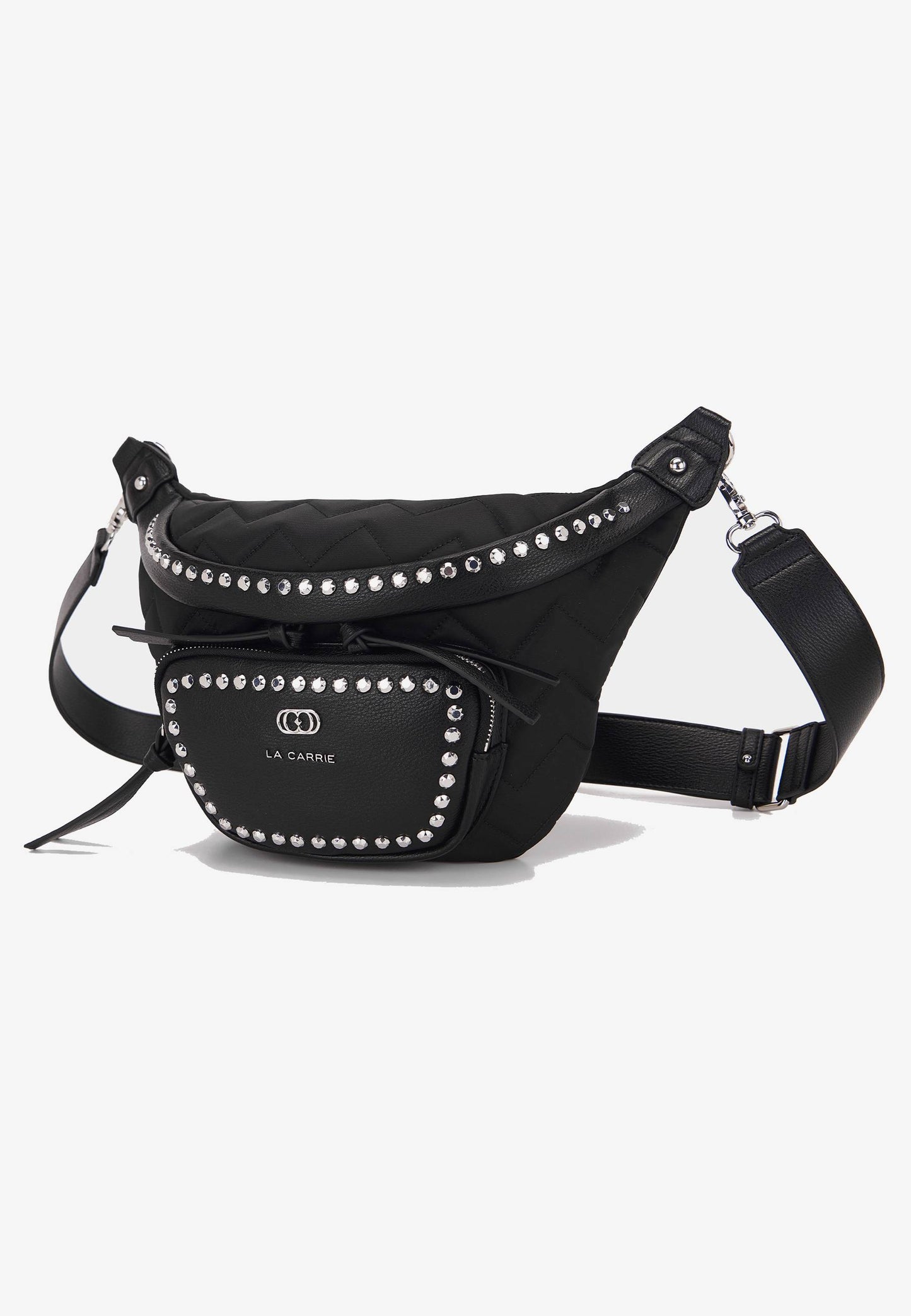 LA CARRIE - Marsupio Nylon Borchie Nero