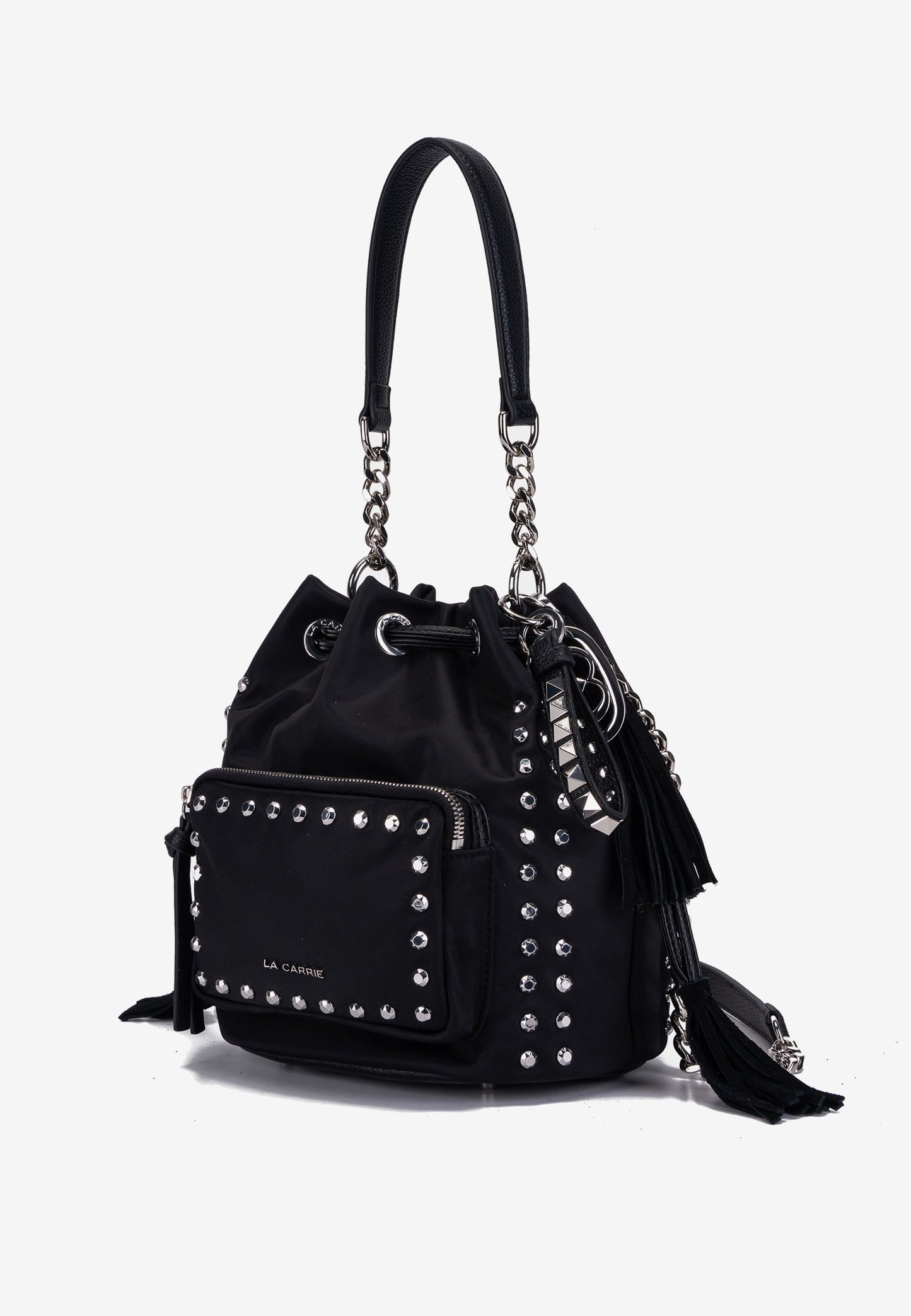 LA CARRIE - Secchiello Dark Nylon Borchie Nero