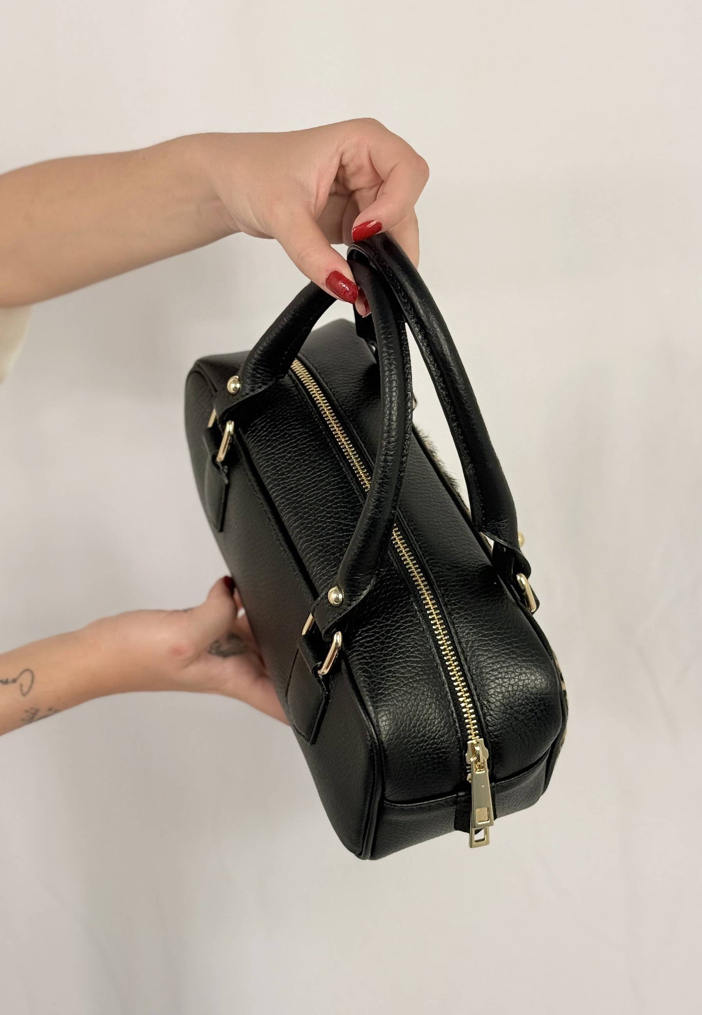 NUNZIA - Borsa A Mano HANNA Cavallino Micro Leopardato