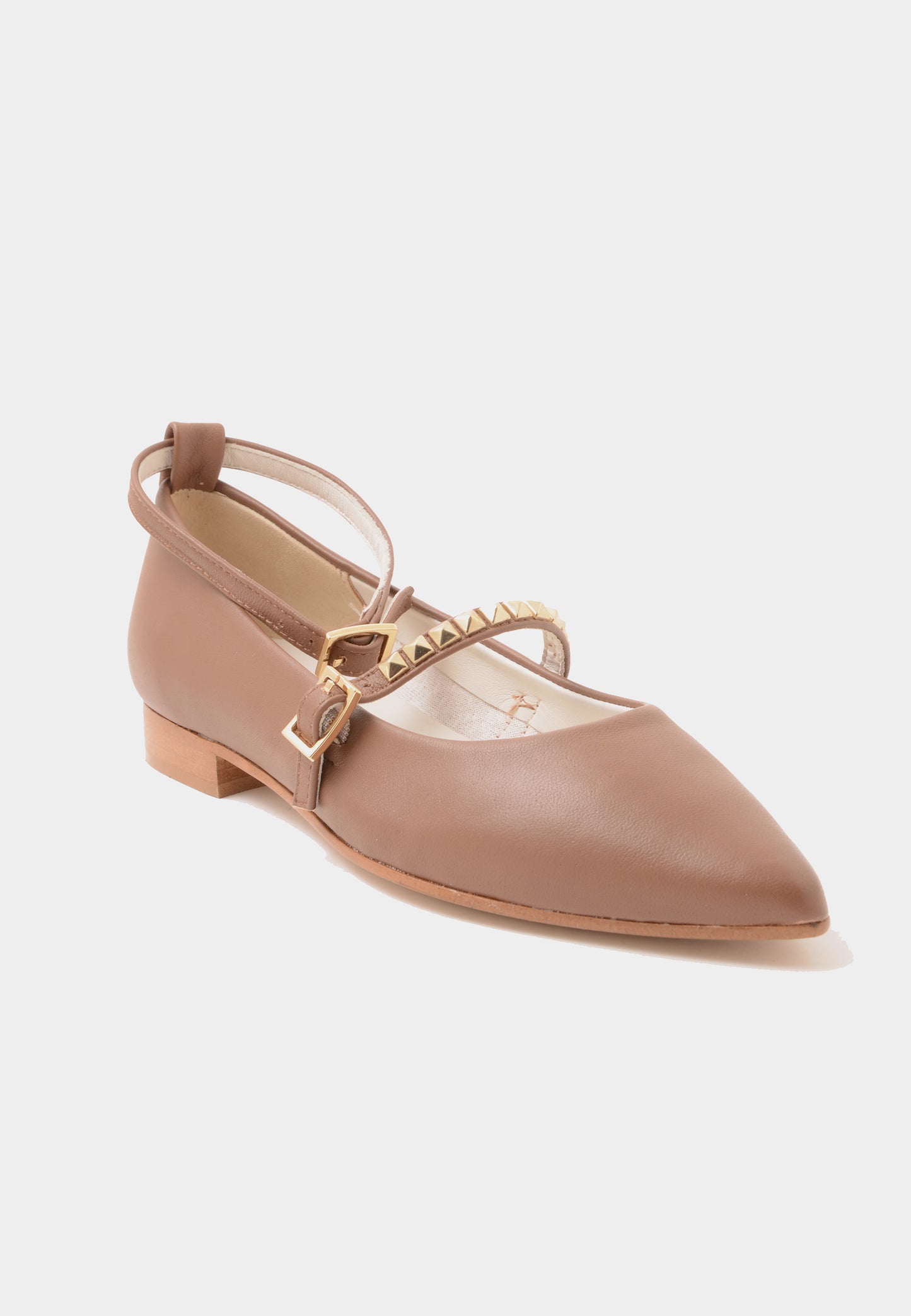 DIVINE FOLLIE - Ballerina Cinturini Borchie Beige