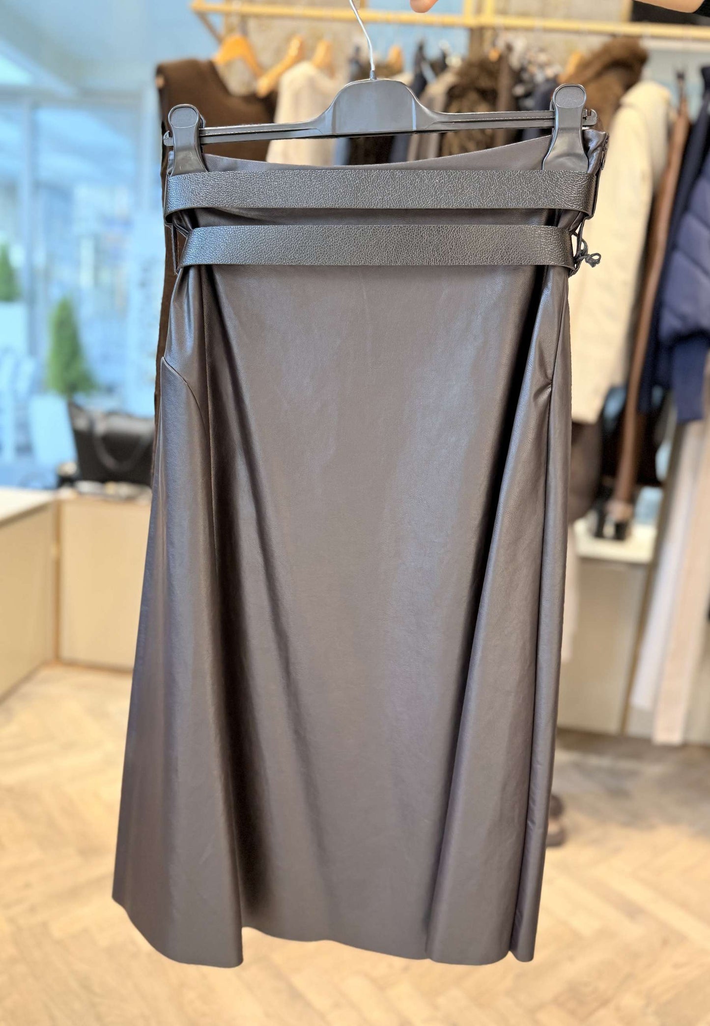 LE STREGHE - Longuette In Ecopelle Moro