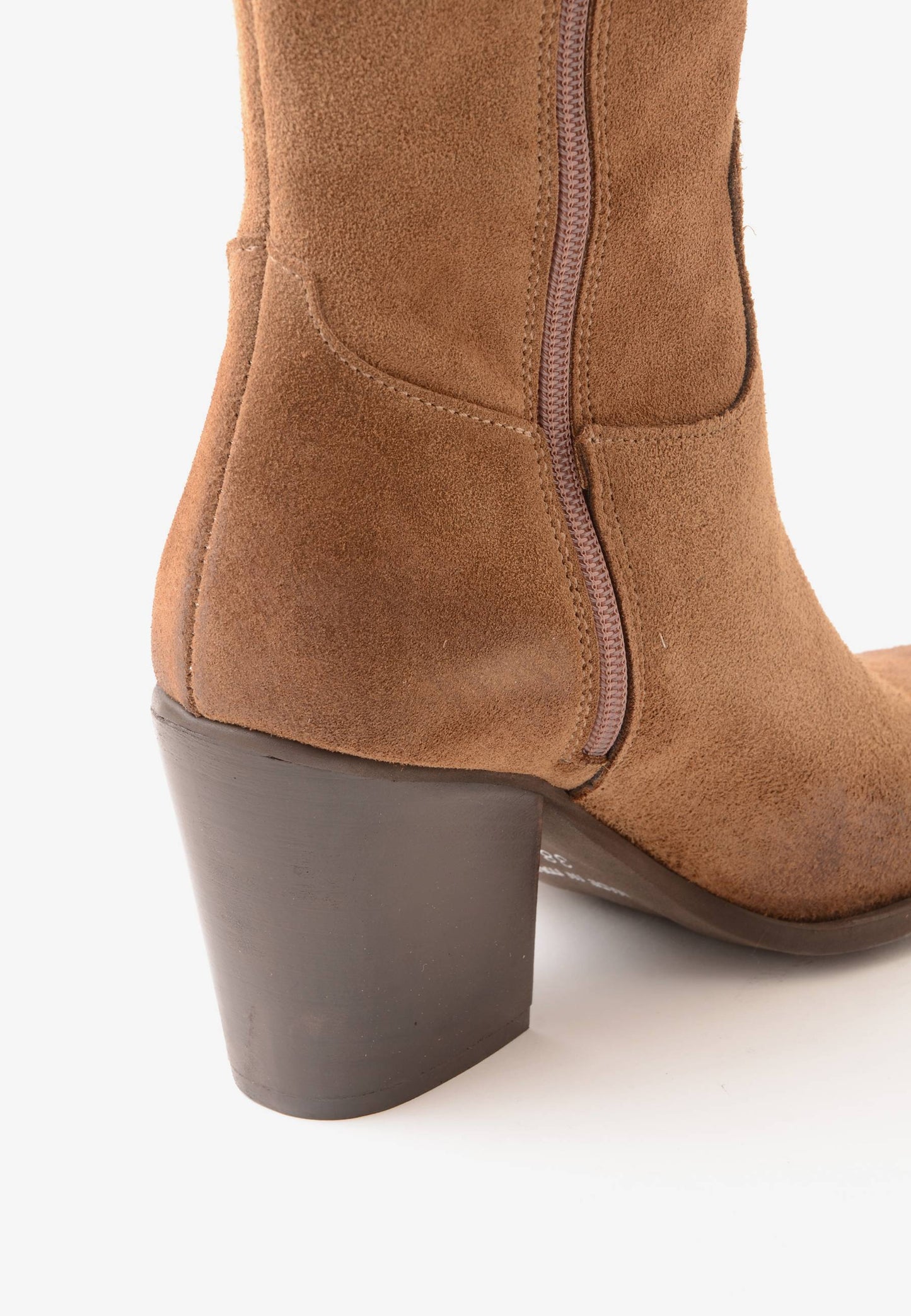 DIVINE FOLLIE - Stivale Alto Texano Camoscio Taupe