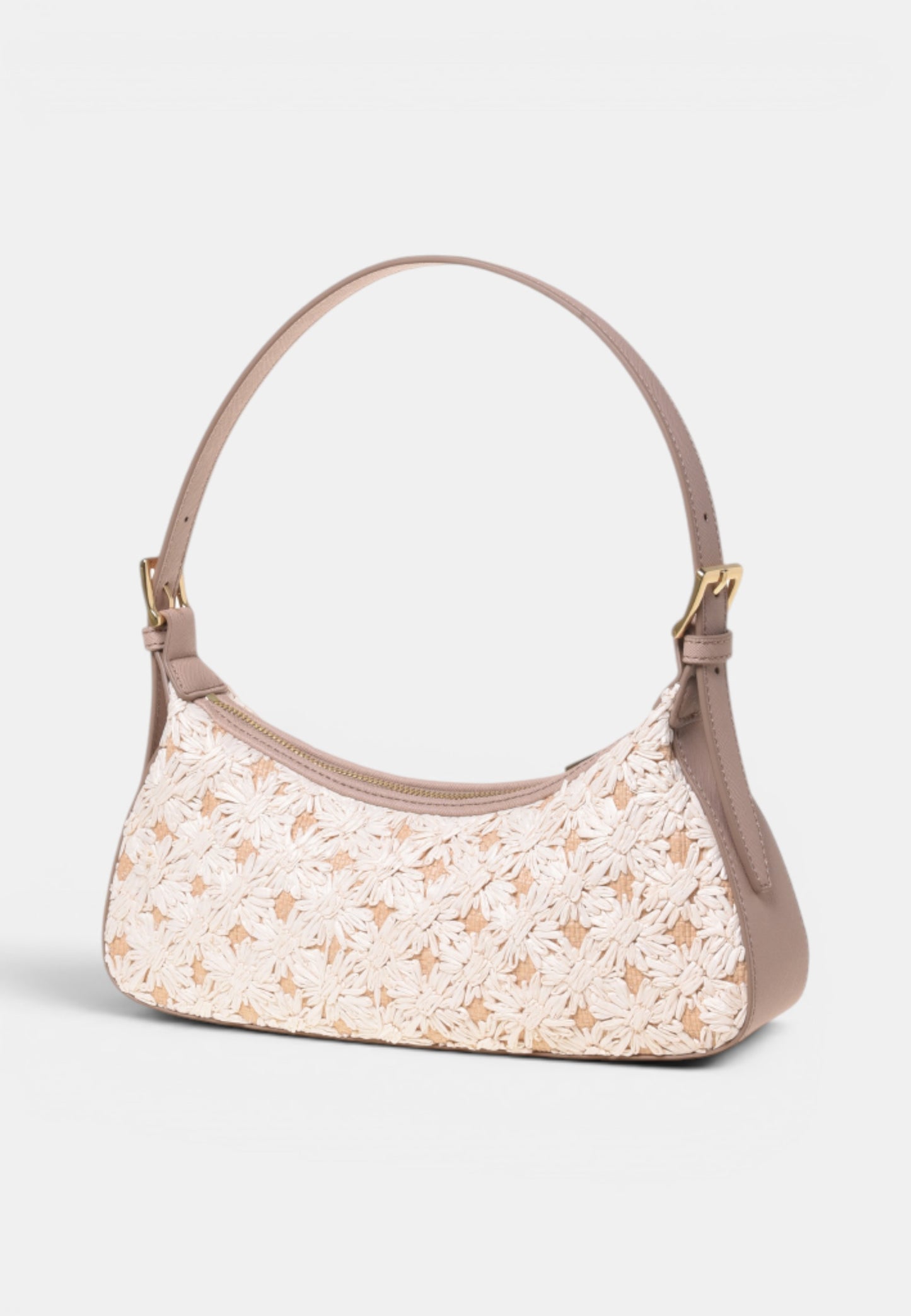 LOVE MOSCHINO - Borsetta A Spalla Flower Taupe