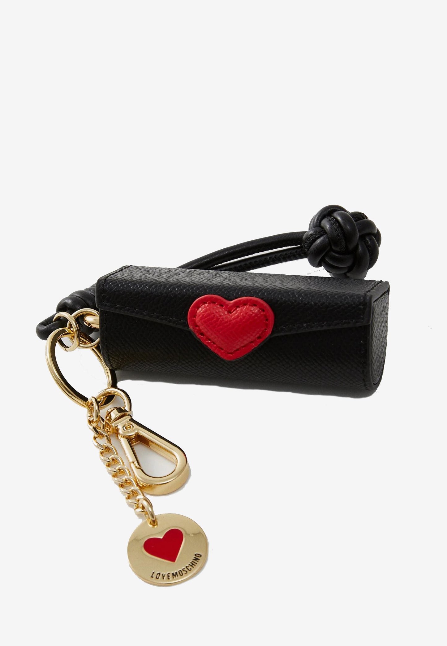 LOVE MOSCHINO - Portachiavi Charms Cuore Rosso Nero