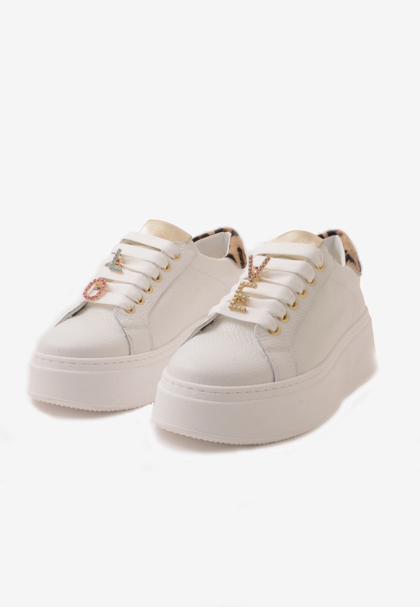 DIVINE FOLLIE - Sneakers Love Bijoux Bianco