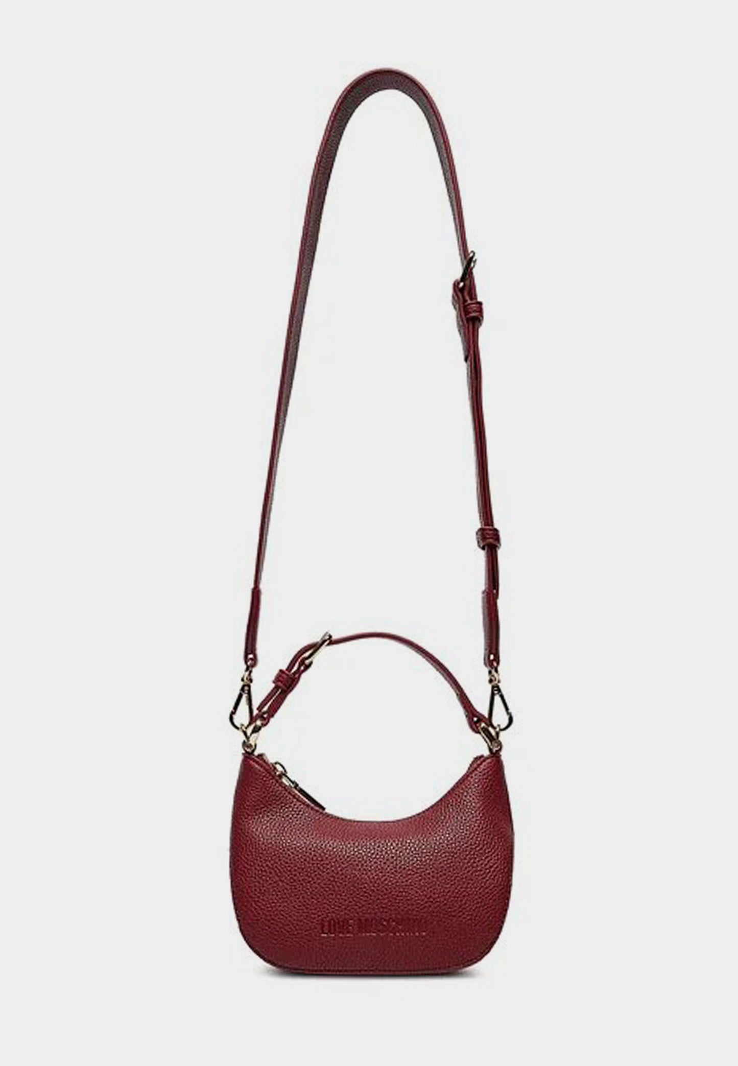 LOVE MOSCHINO - Borsetta Hobo Lettering Vino