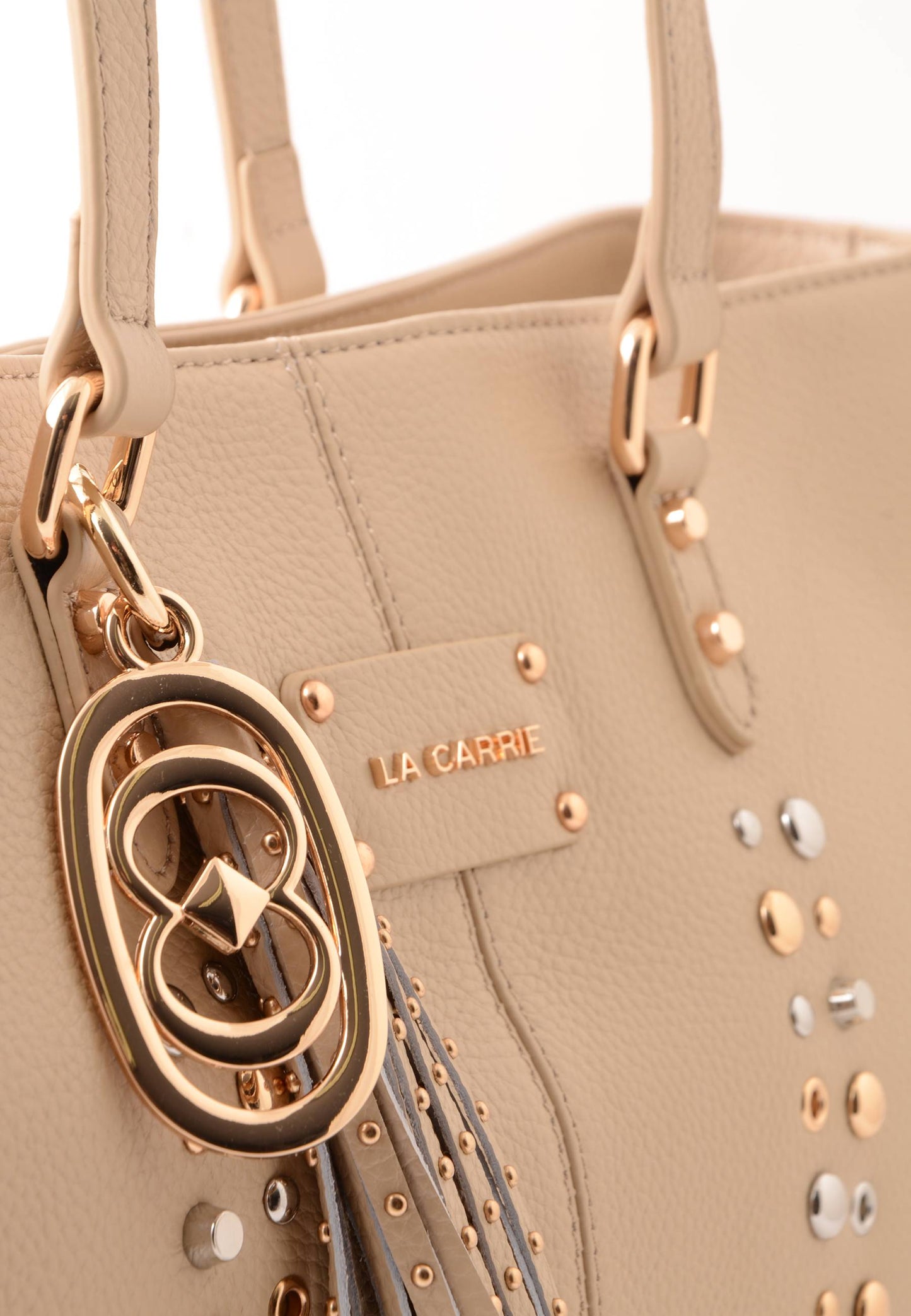LA CARRIE - Shopping Bag Explosion Vera Pelle Sand