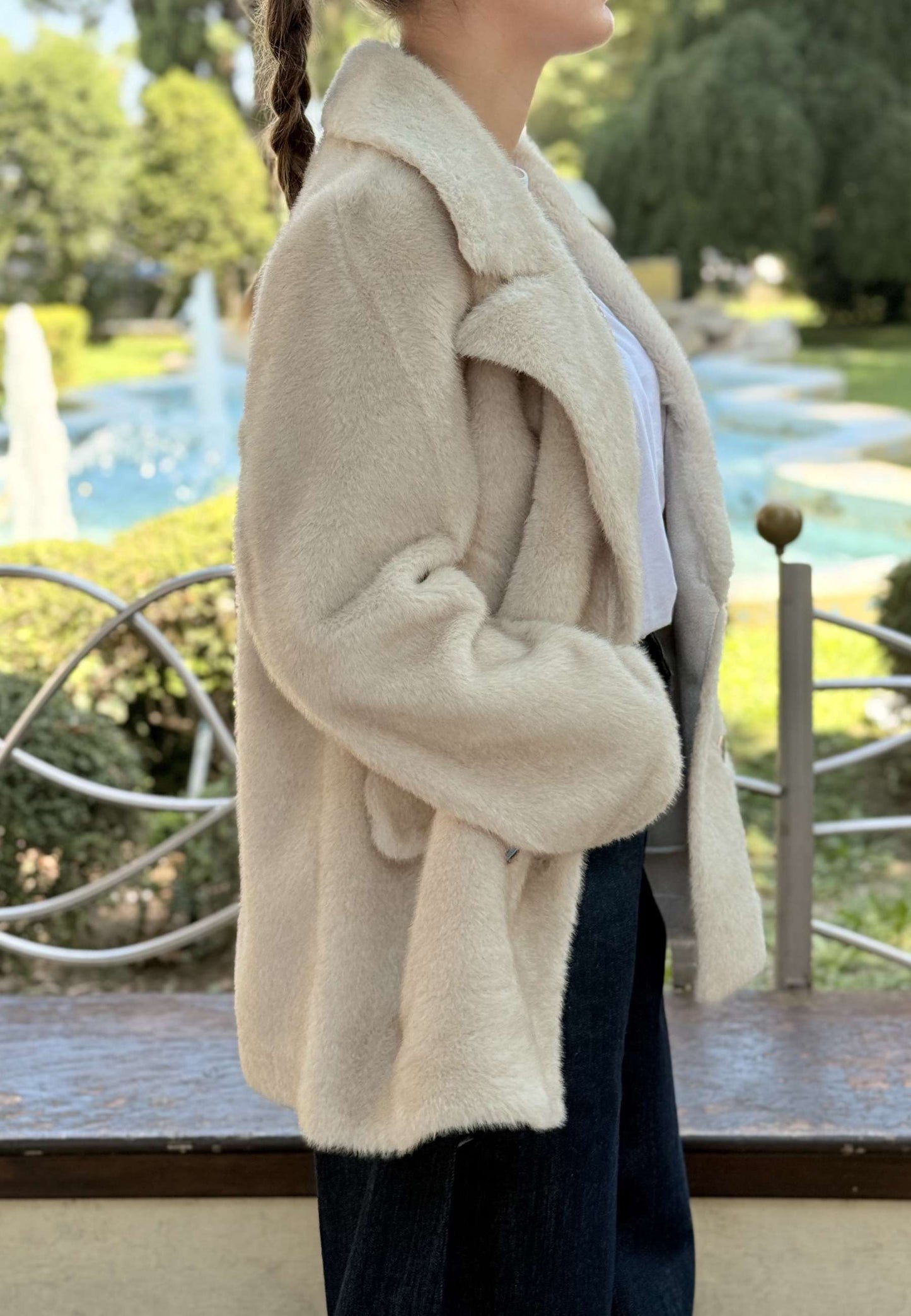 ALEX & MAX - Giacca In Ecopelliccia Beige