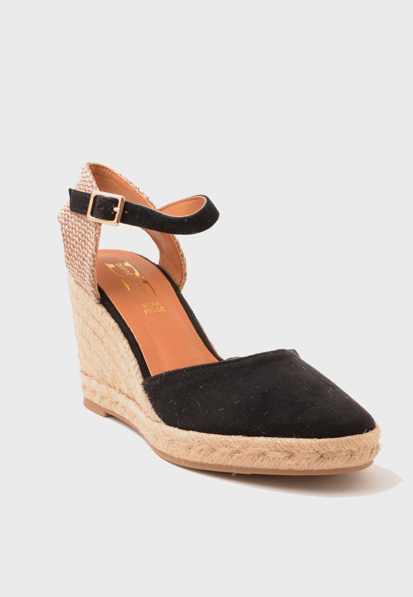 DIVINE FOLLIE - Espadrillas Zeppa Camoscio Nero