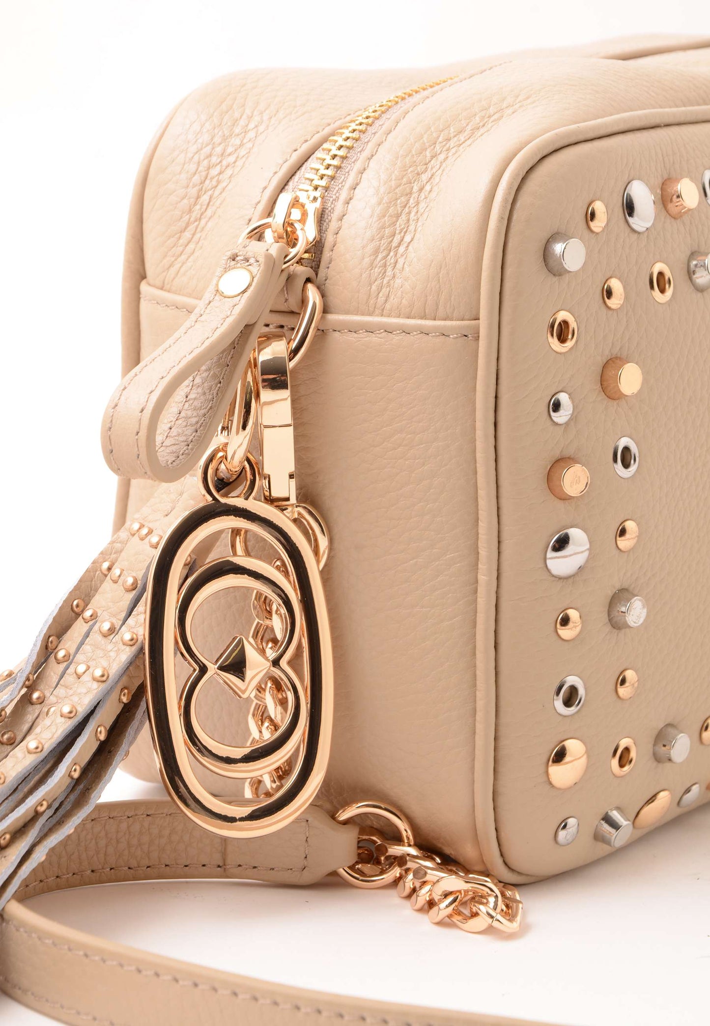 LA CARRIE - Borsa A Tracolla Explosion Vera Pelle Sand