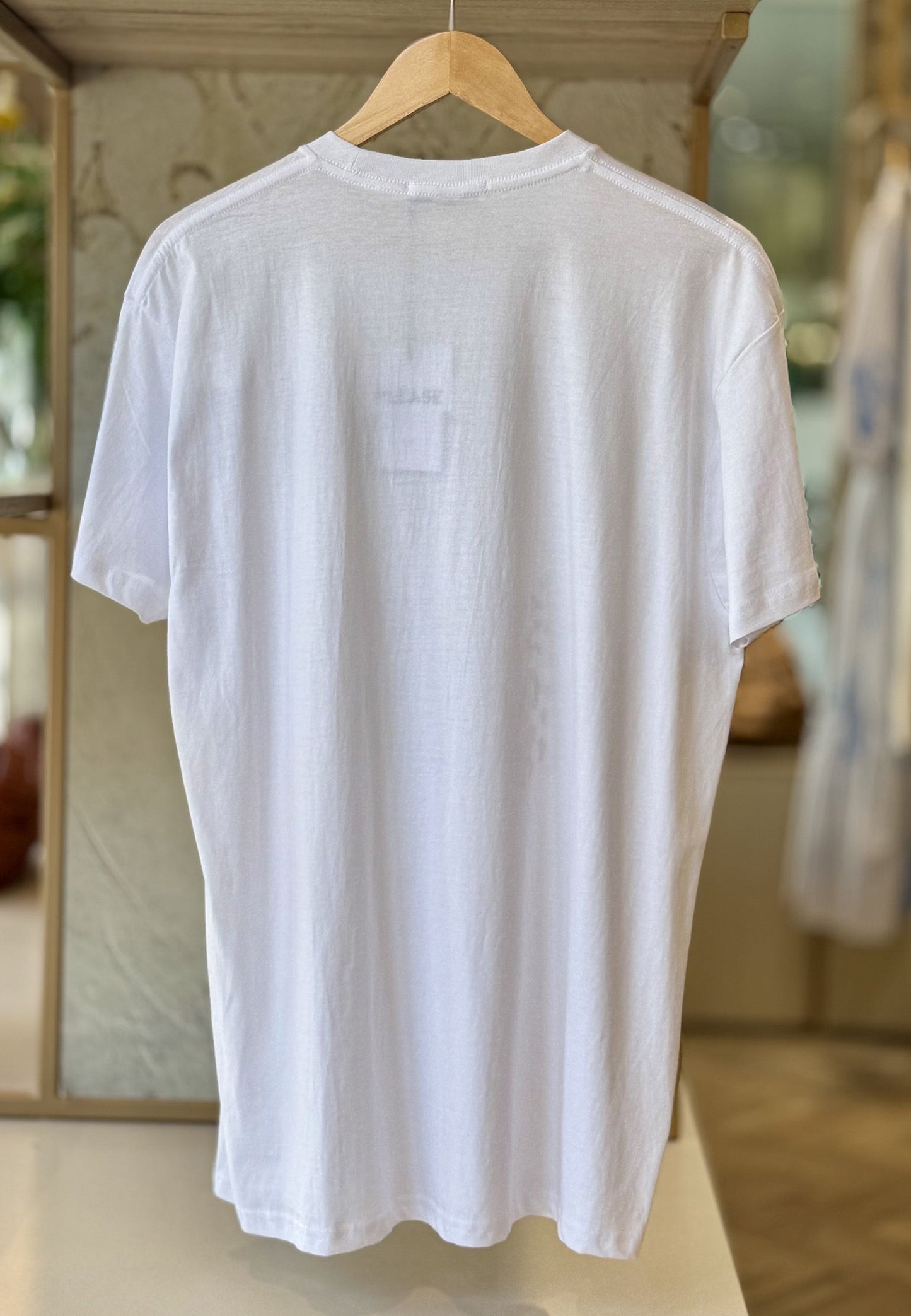 PLEASE - T-shirt Strass Bianco