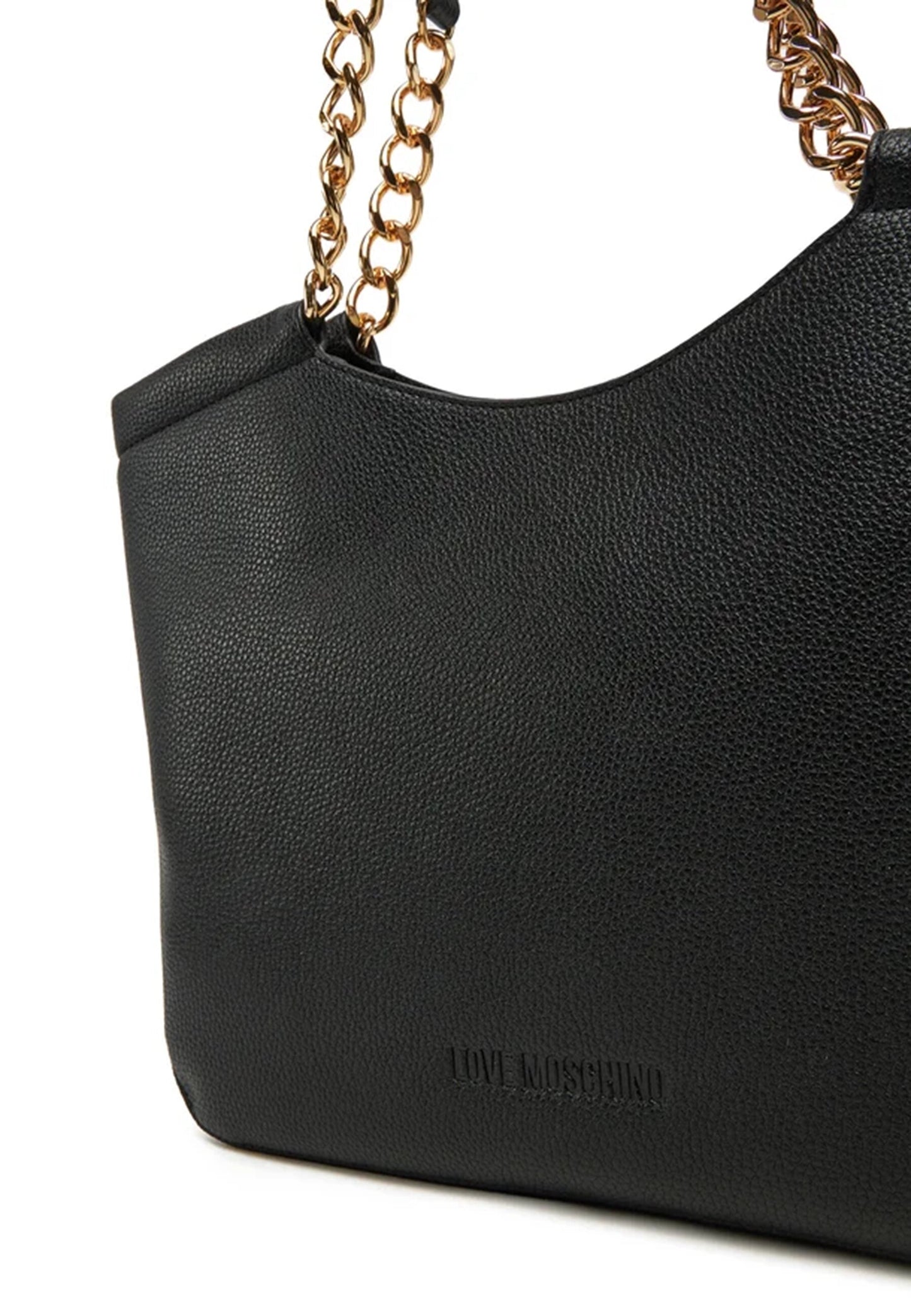 LOVE MOSCHINO - Shopping Bag Lettering Nero Gold
