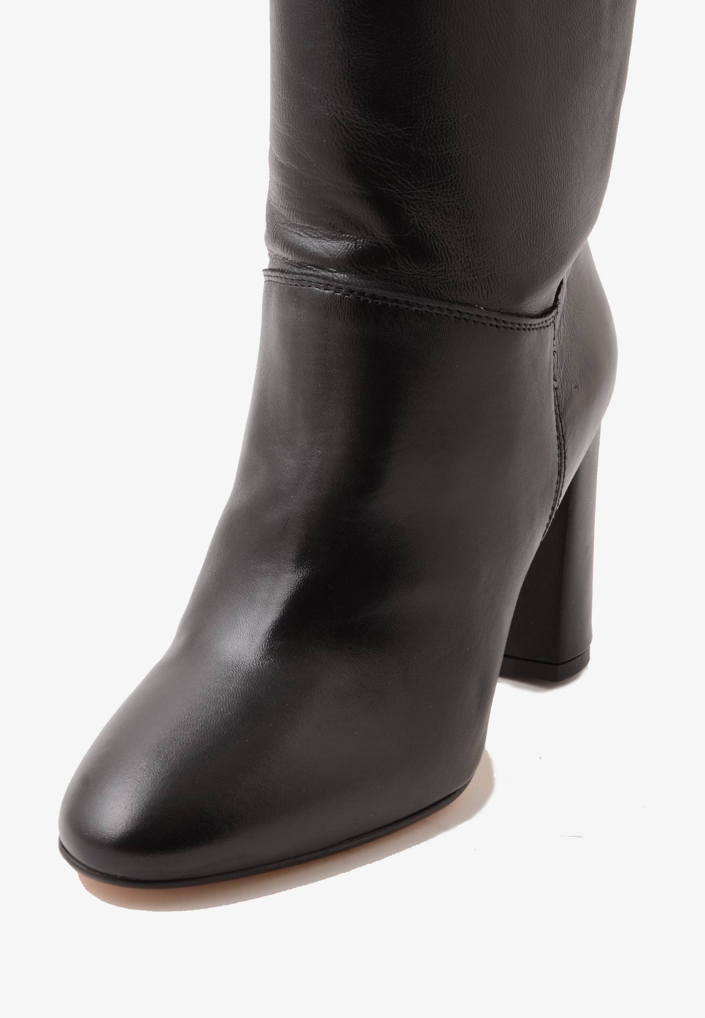 DIVINE FOLLIE - Stivale Alto In Nappa Nero