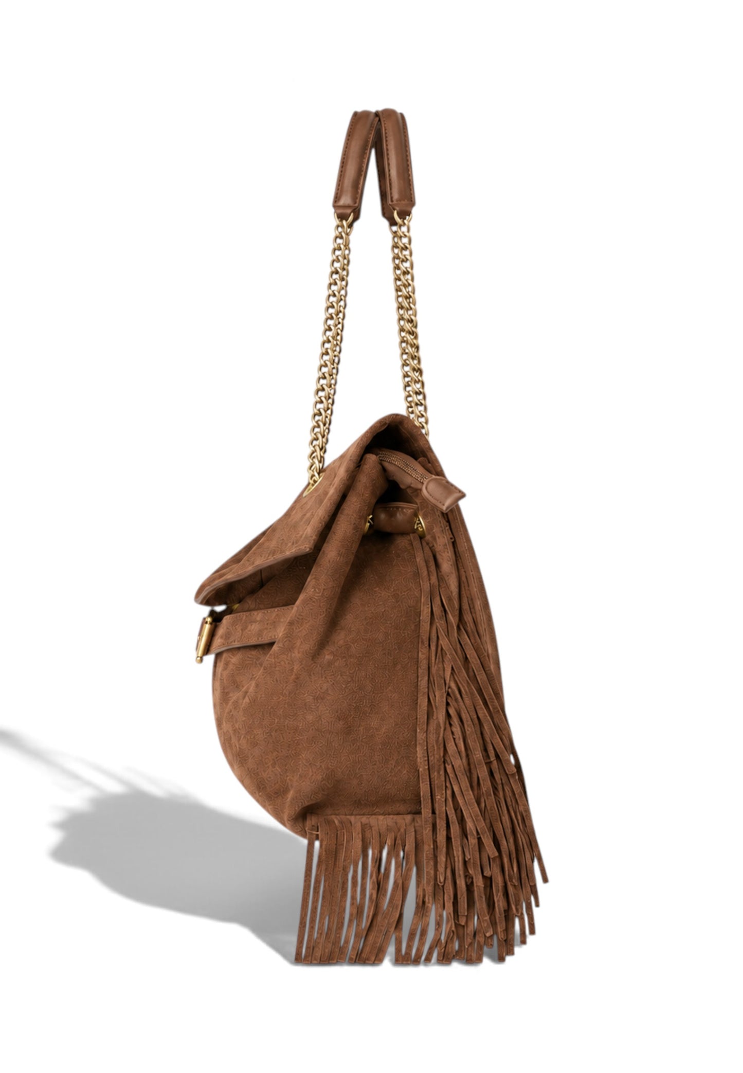 NUNZIA - Borsa Boho Chic Cuoio