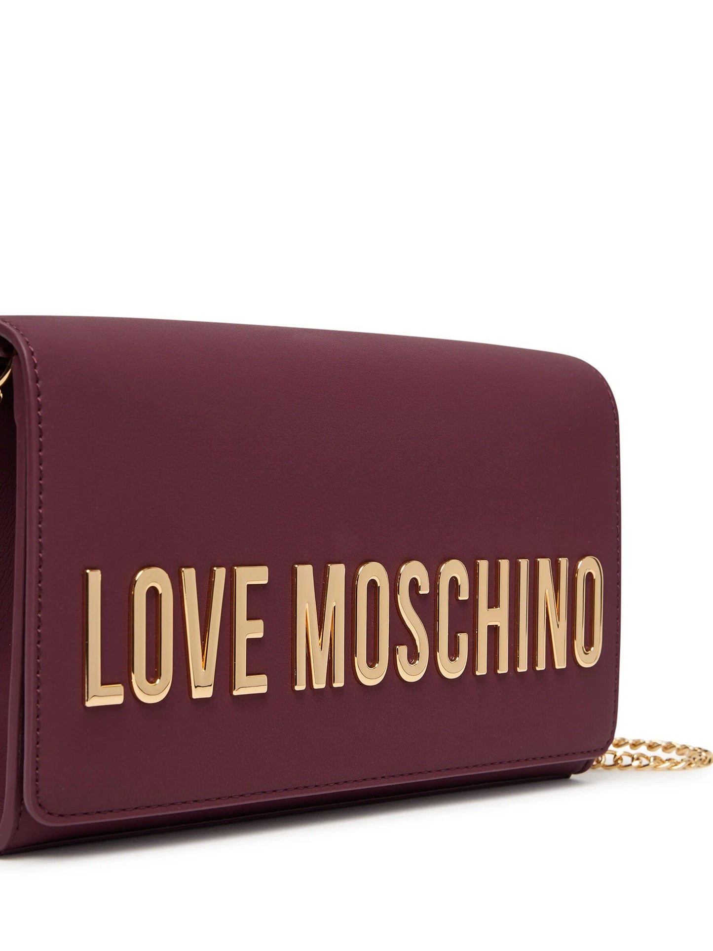 LOVE MOSCHINO - Borsetta A Tracolla Lettering Soft Touch Vino