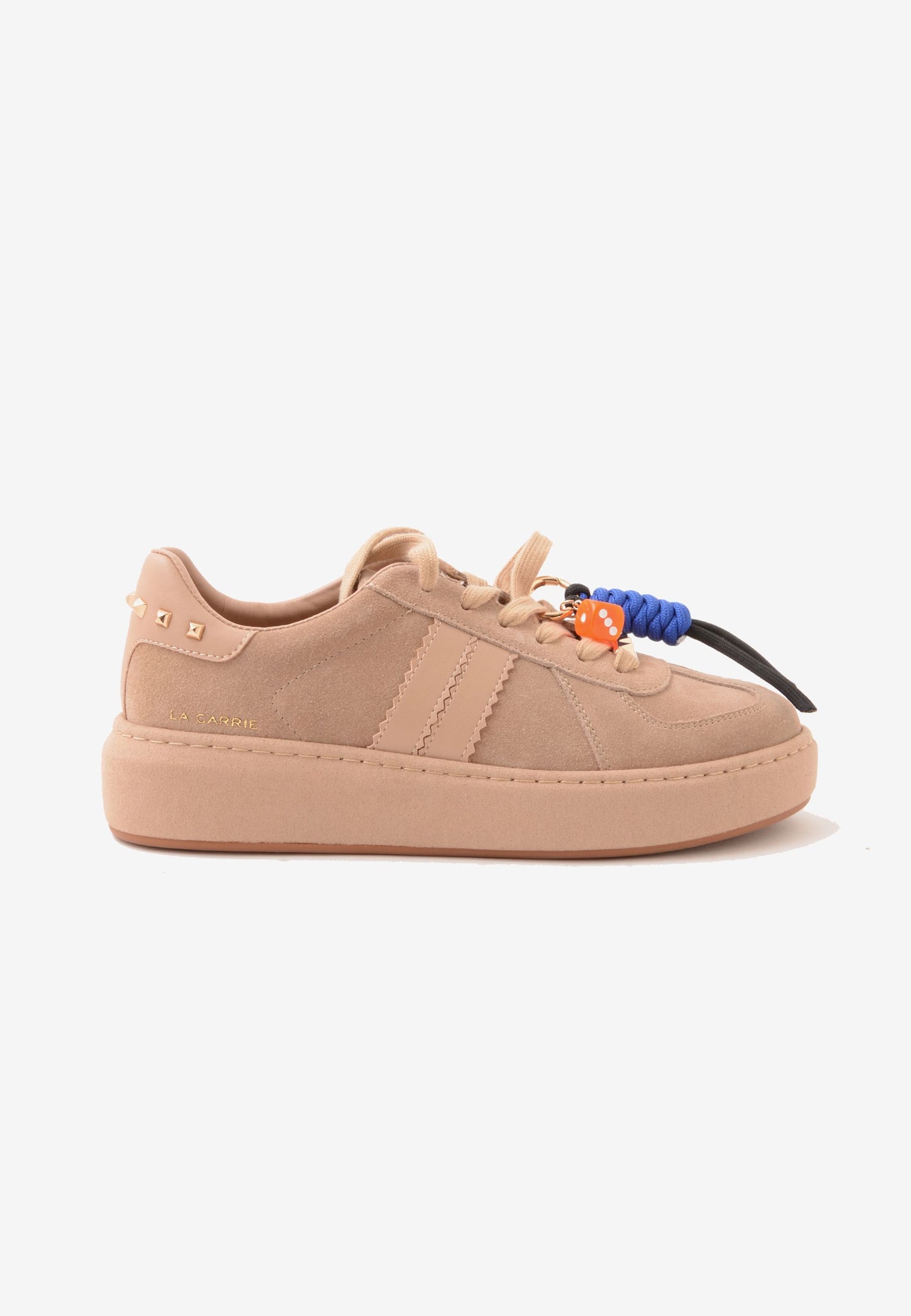 LA CARRIE - Sneakers Camoscio Charms Beige