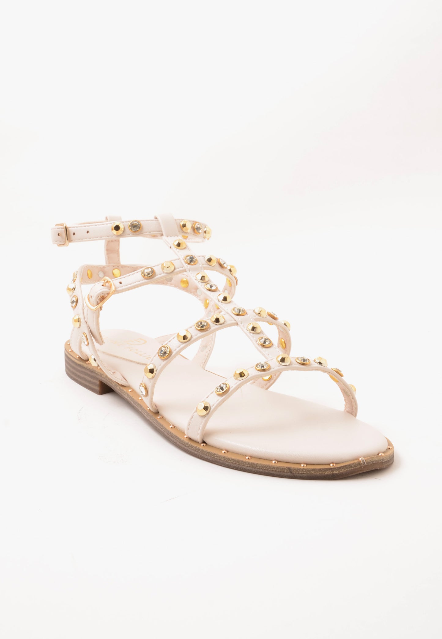 DIVINE FOLLIE - Sandalo Borchie Off White