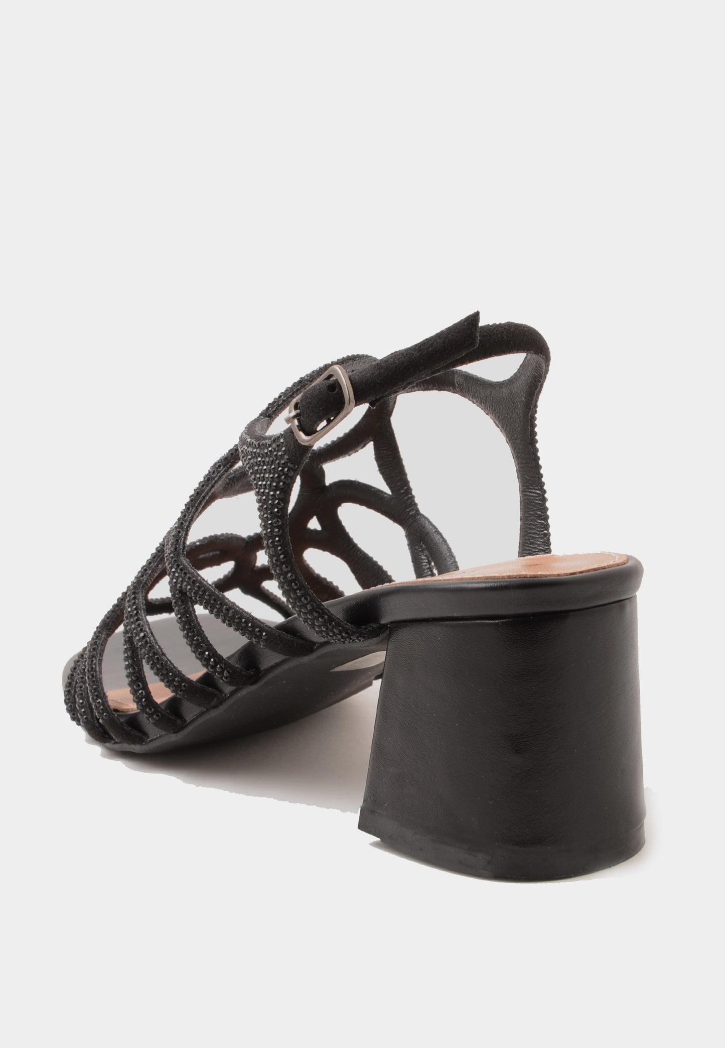 DIVINE FOLLIE - Sandalo Strass Soft Nero