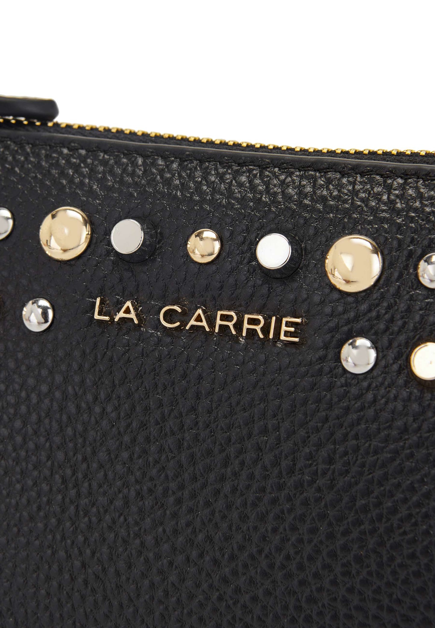 LA CARRIE - Pochette Portafoglio Borchie Nero