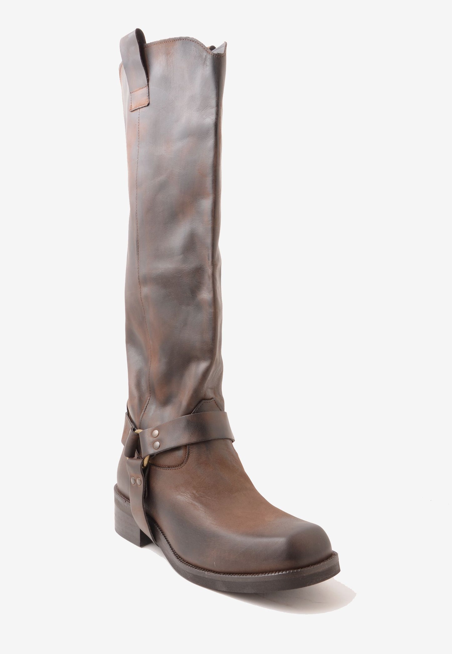 DIVINE FOLLIE - Stivale Bikers Nabuk Moro