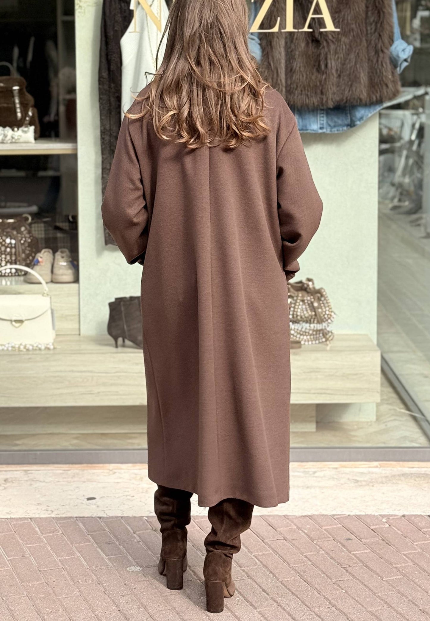 MOTEL - Cappotto Monopetto Over Moro