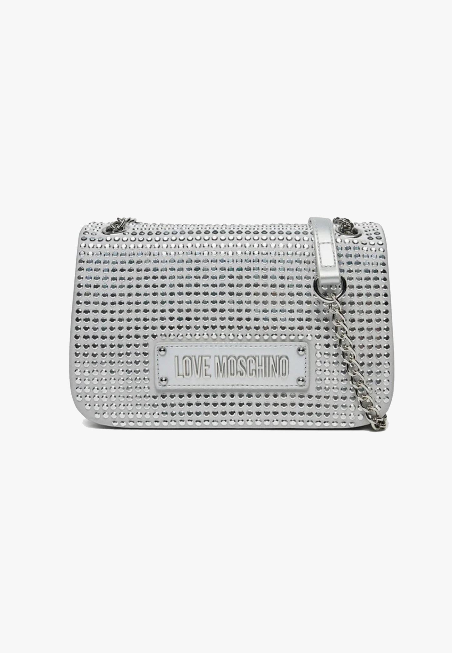 LOVE MOSCHINO - Borsa A Tracolla Sparkling Silver