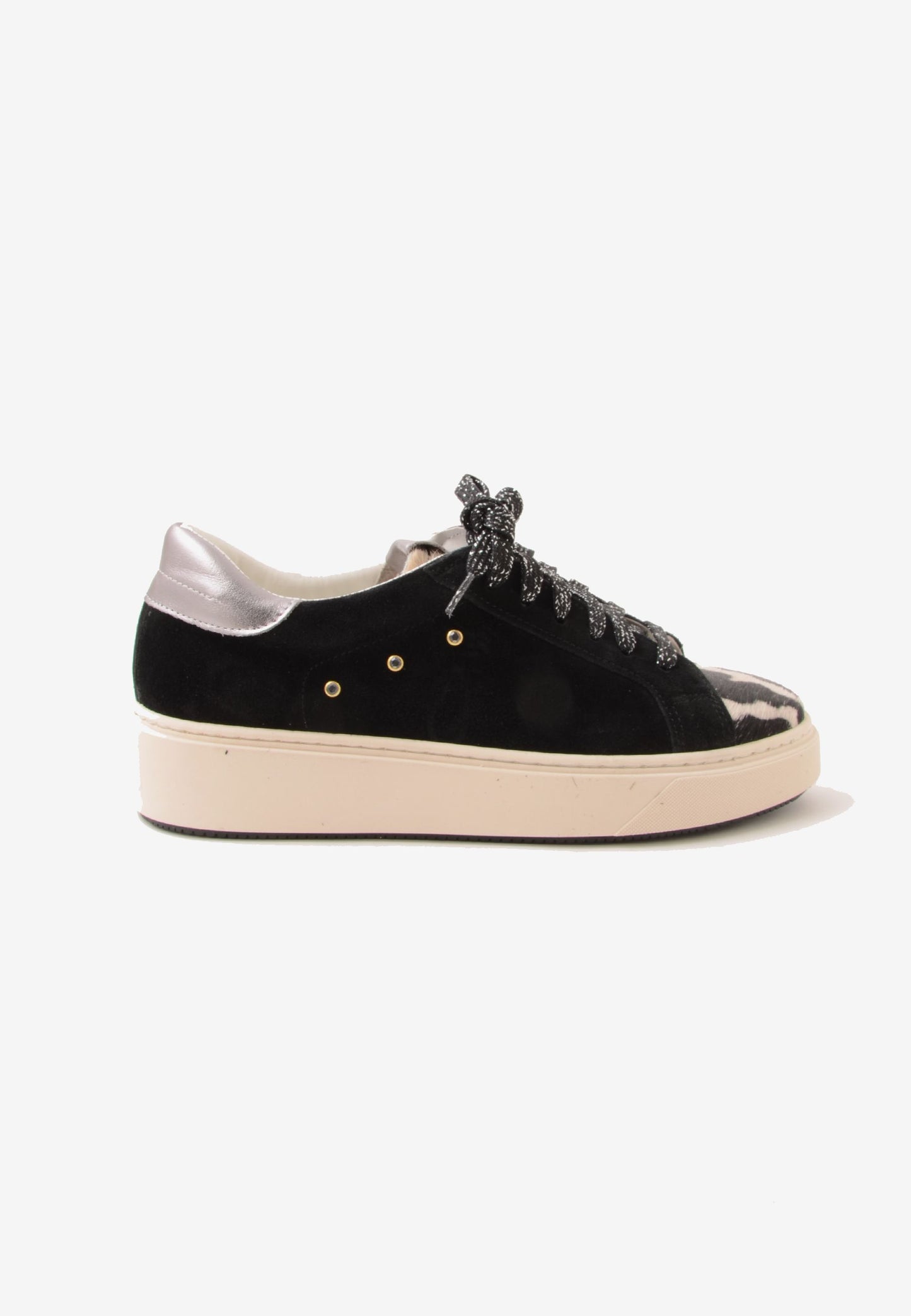 DIVINE FOLLIE - Sneakers Camoscio Muccato Nero