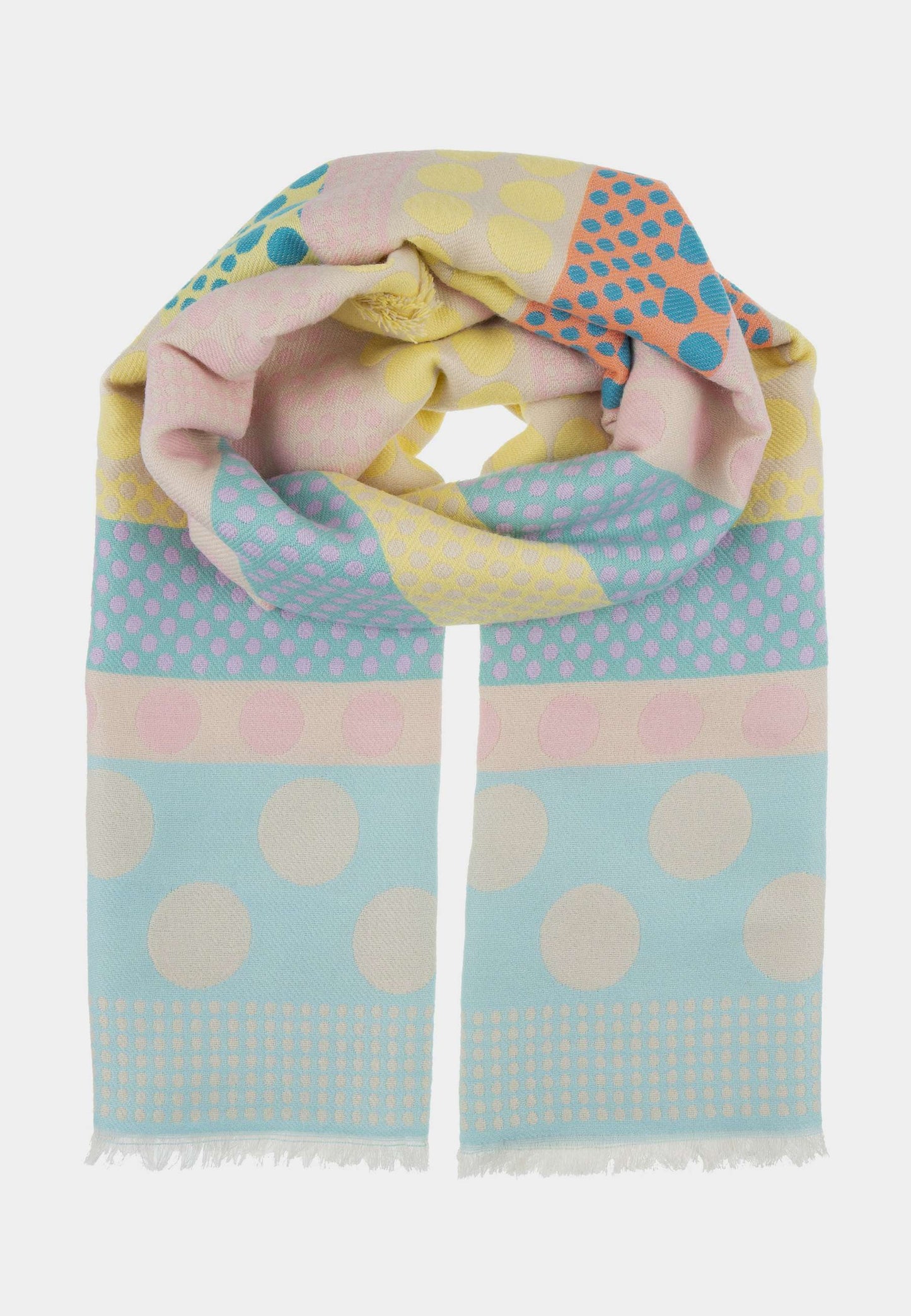 ALEX MAX - Sciarpa Stripes & Pois Blue