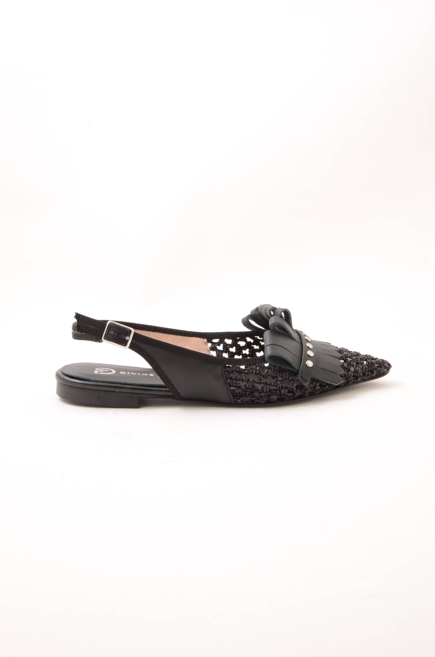 DIVINE FOLLIE - Slingback Raffia Nero