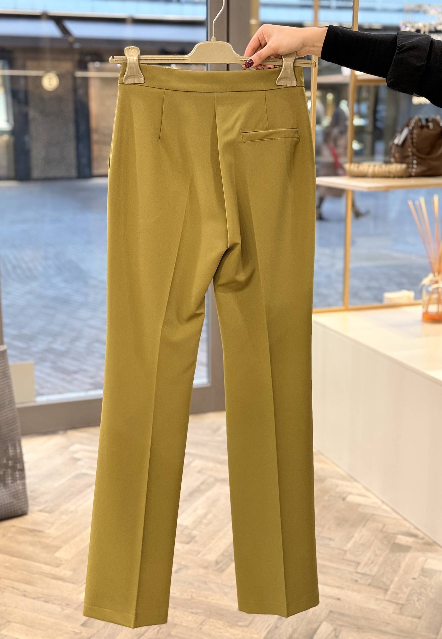 MARYLEY - Pantalone Fluido Trombetta Olio