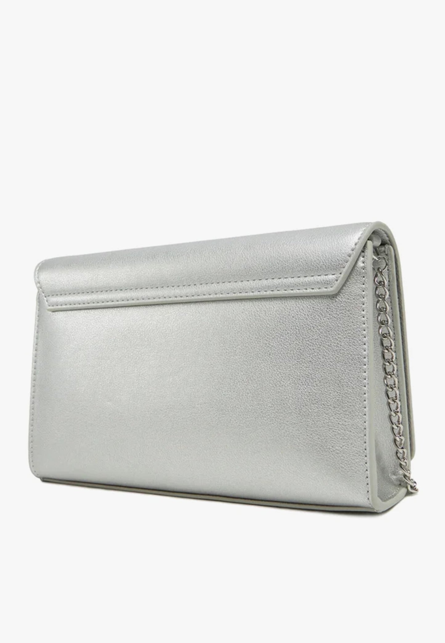 LOVE MOSCHINO - Borsetta A Tracolla Lettering Silver