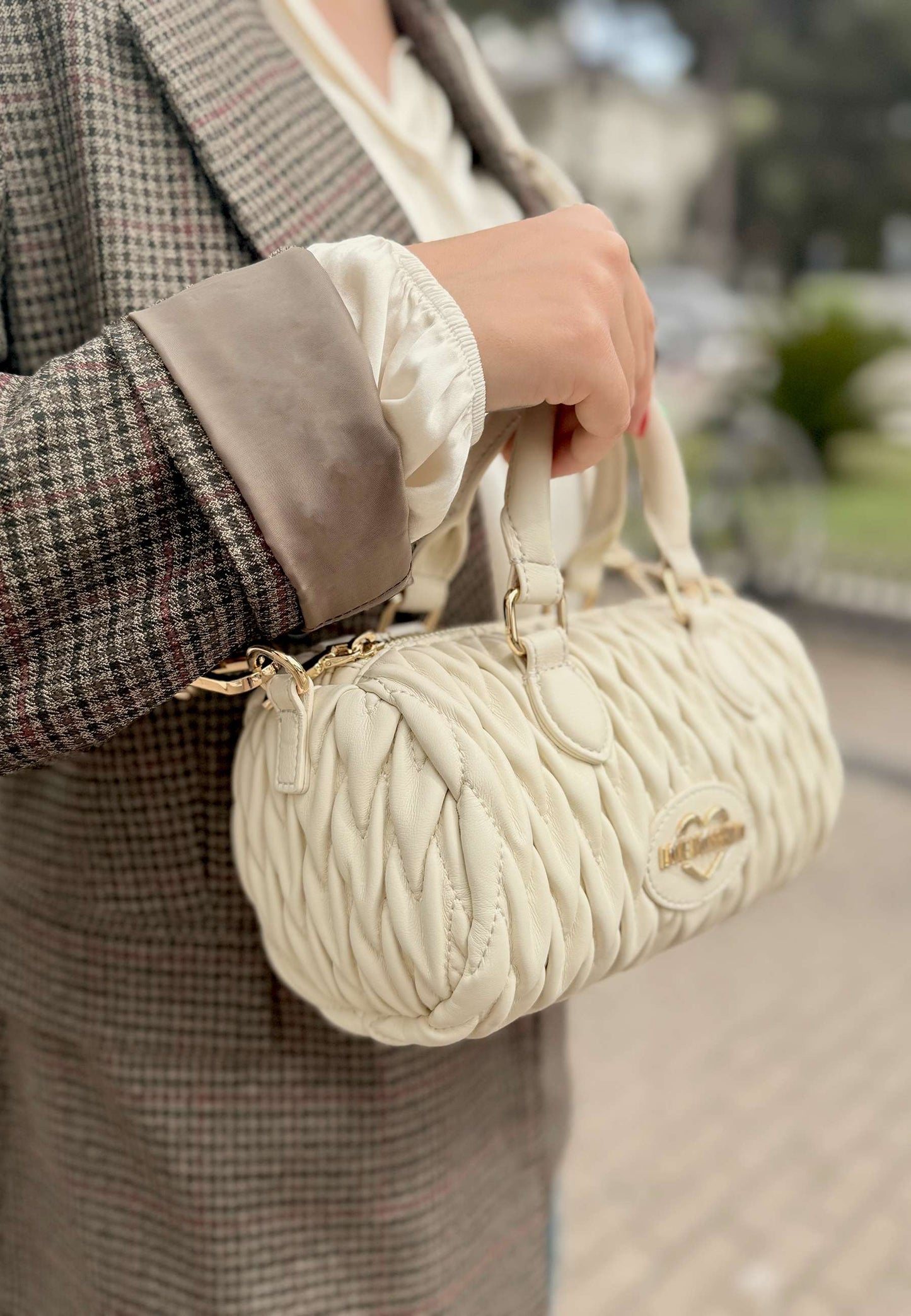 LOVE MOSCHINO - Borsetta Trapuntata Avorio