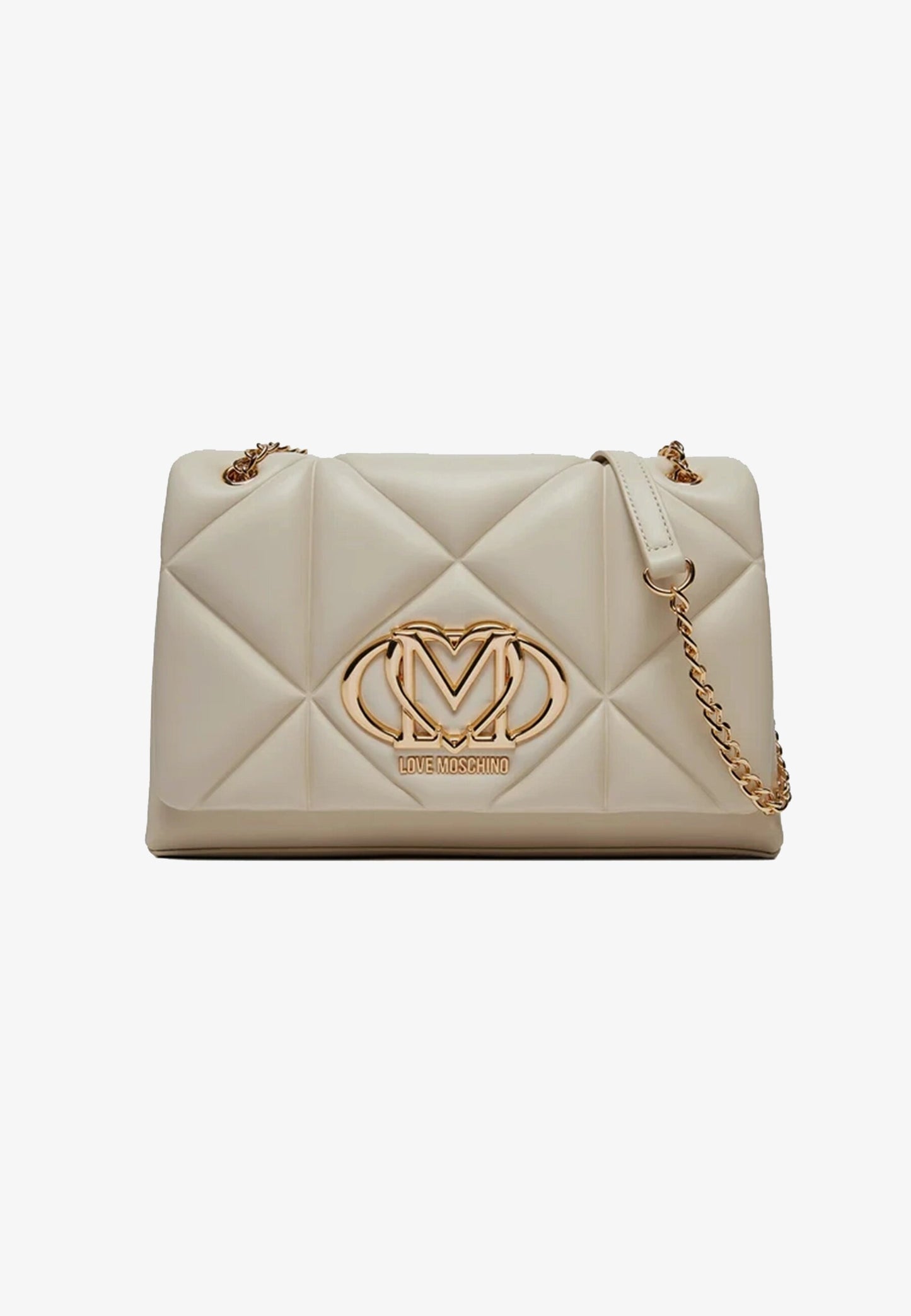 LOVE MOSCHINO - Borsa A Spalla Embossed Avorio