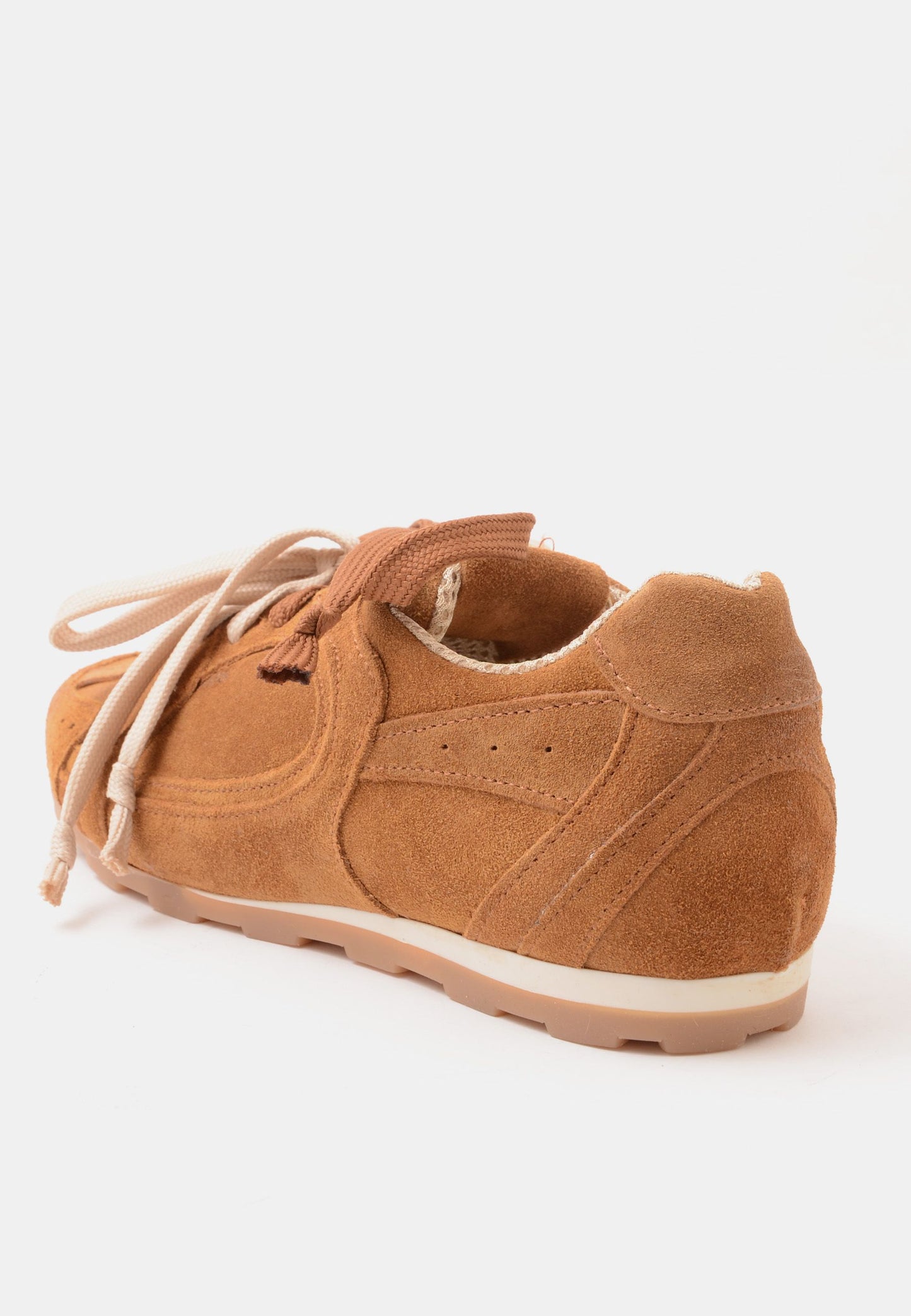 DIVINE FOLLIE - Sneakers in suede Cuoio