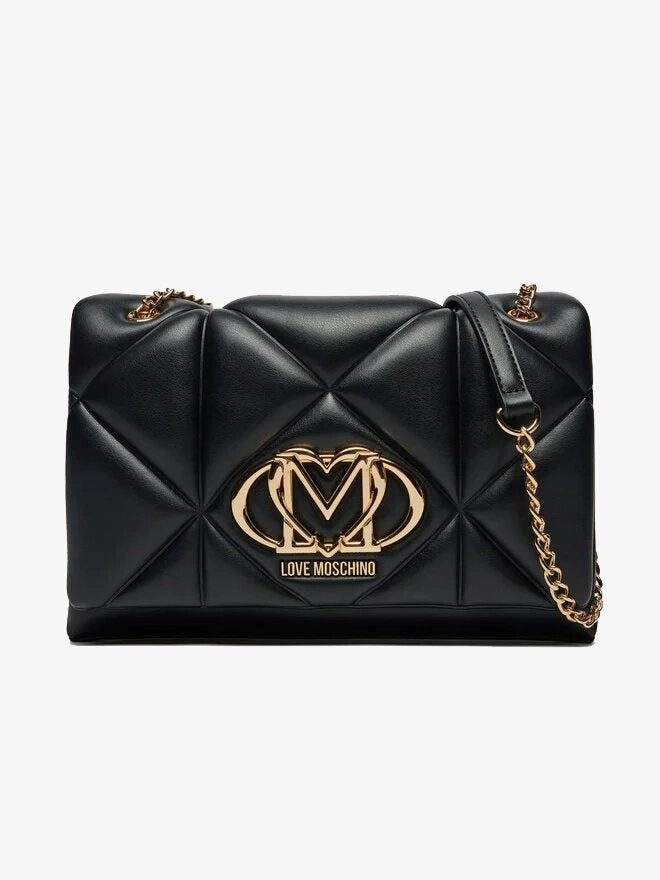 LOVE MOSCHINO - Borsa A Spalla Embossed Nero