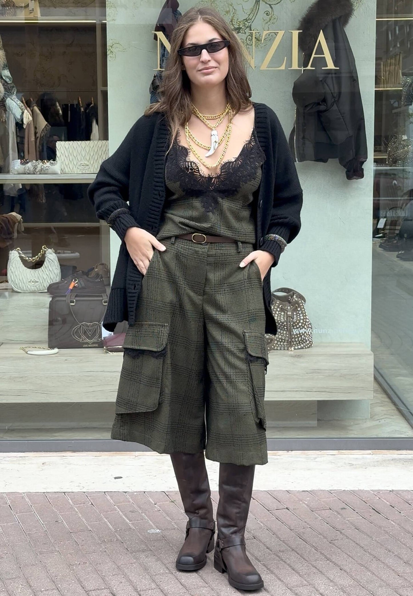 MOTEL - Canotta Lingerie Tartan Militare