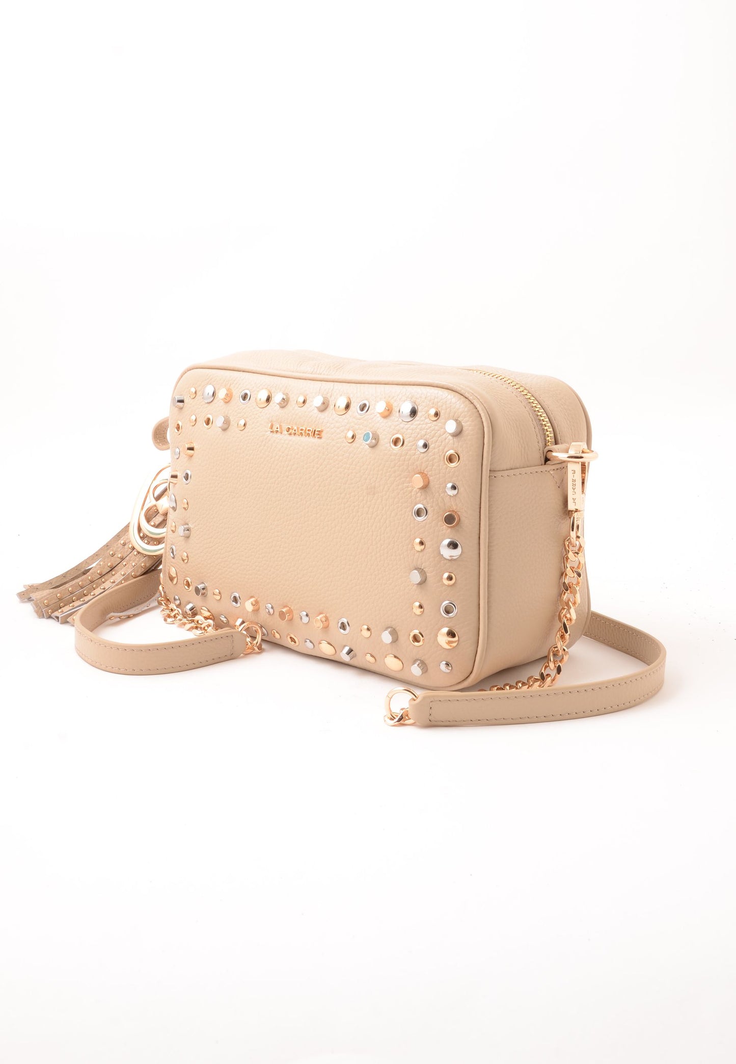LA CARRIE - Borsa A Tracolla Explosion Vera Pelle Sand