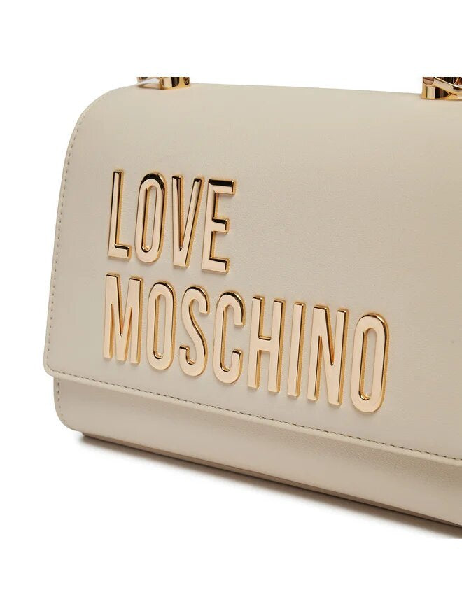 LOVE MOSCHINO - Borsetta A Mano Lettering Avorio