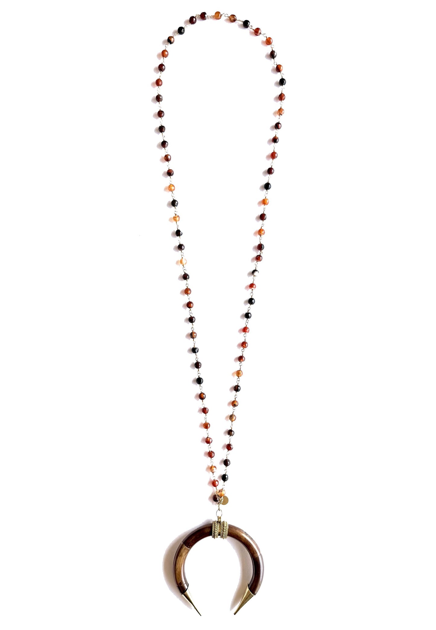 LARA11 - Collana Lunga MOON Marrone