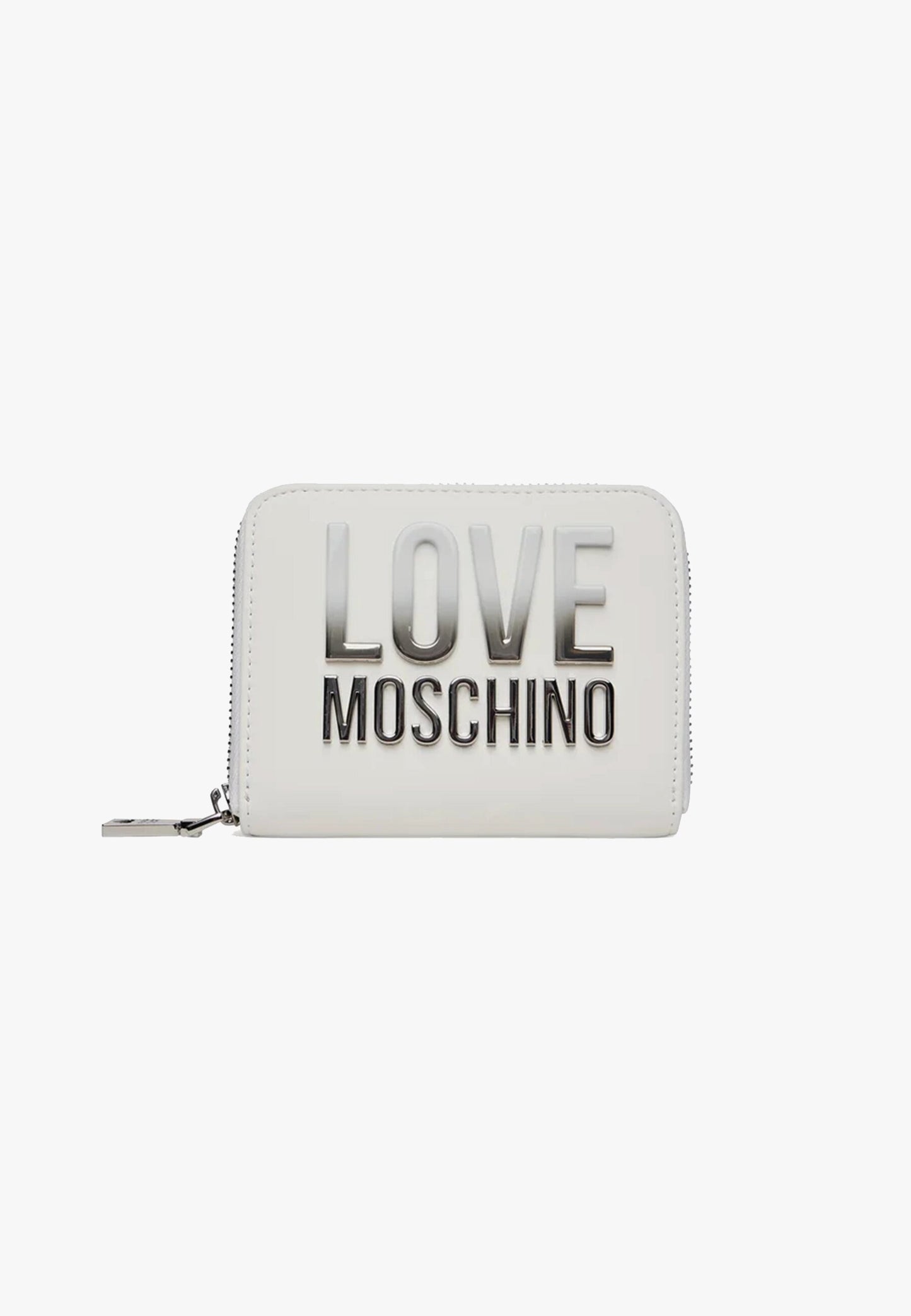 LOVE MOSCHINO - Portafoglio Zip Around Nuance Piccolo Bianco