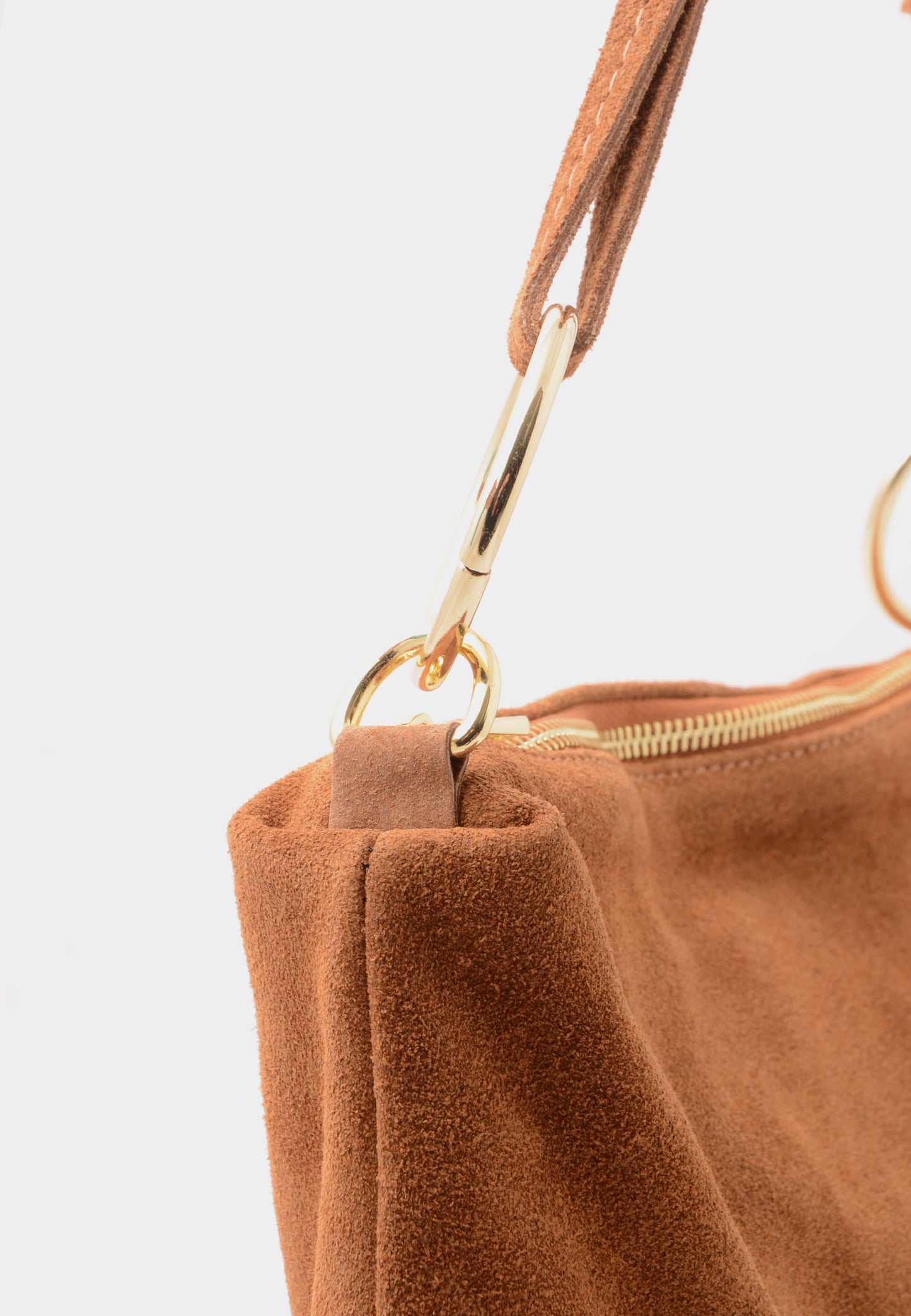 NUNZIA - Borsa In Camoscio AURORA Brandy