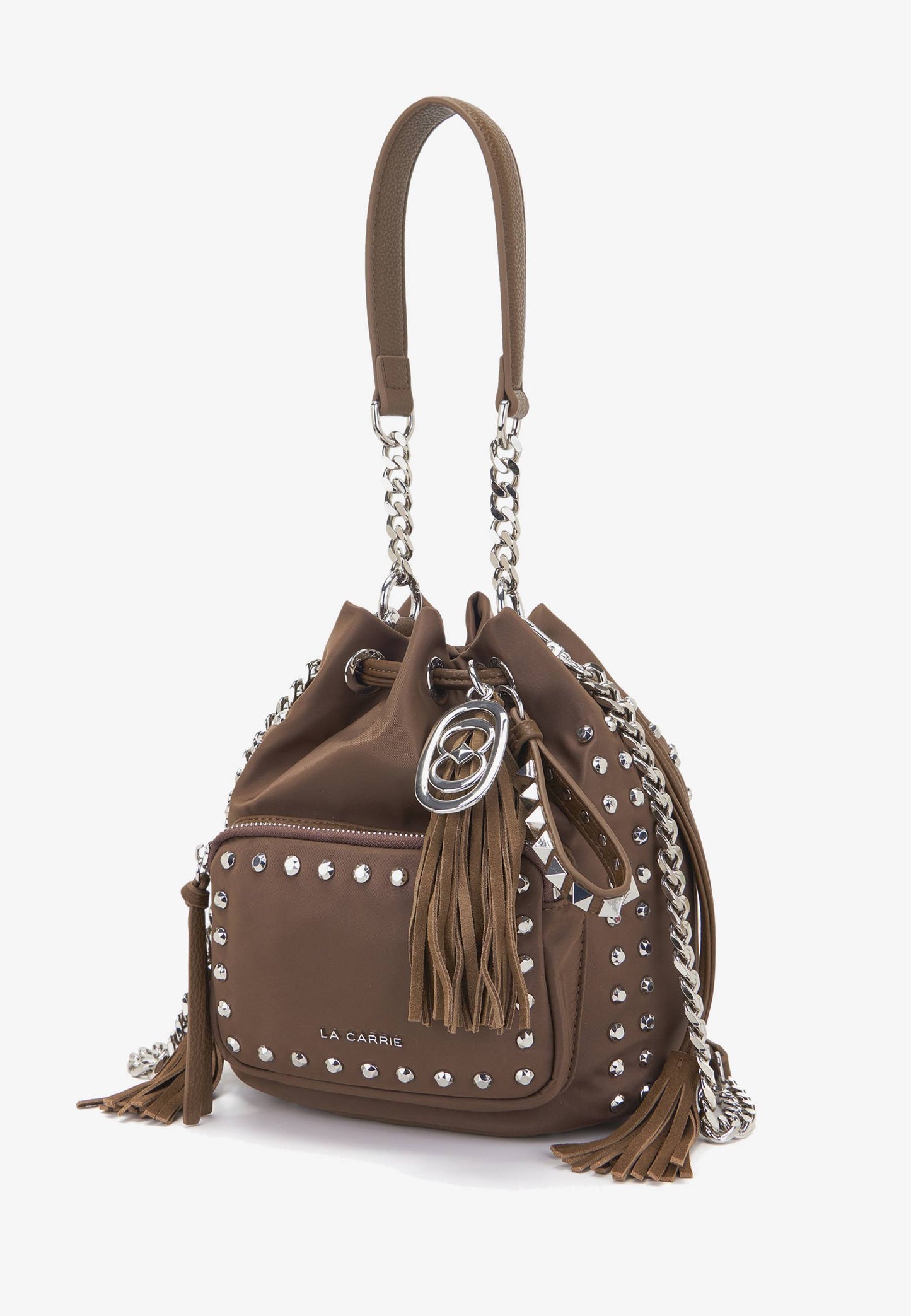 LA CARRIE - Secchiello Dark Nylon Borchie Mocha