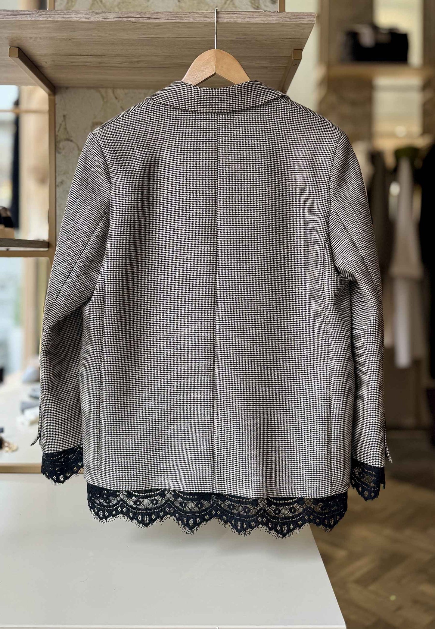 MOTEL - Giacca Over Con Pizzo Nero Grigio