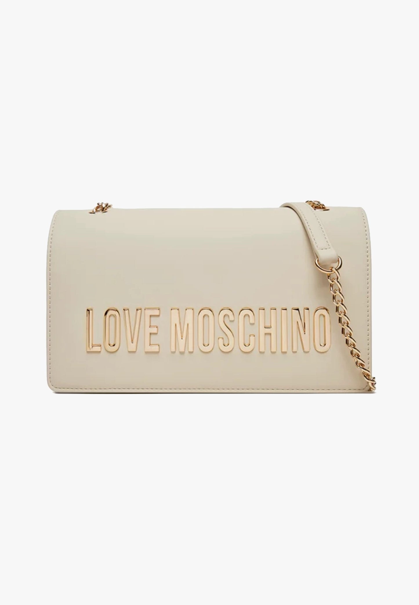 LOVE MOSCHINO - Borsa A Spalla Lettering Avorio