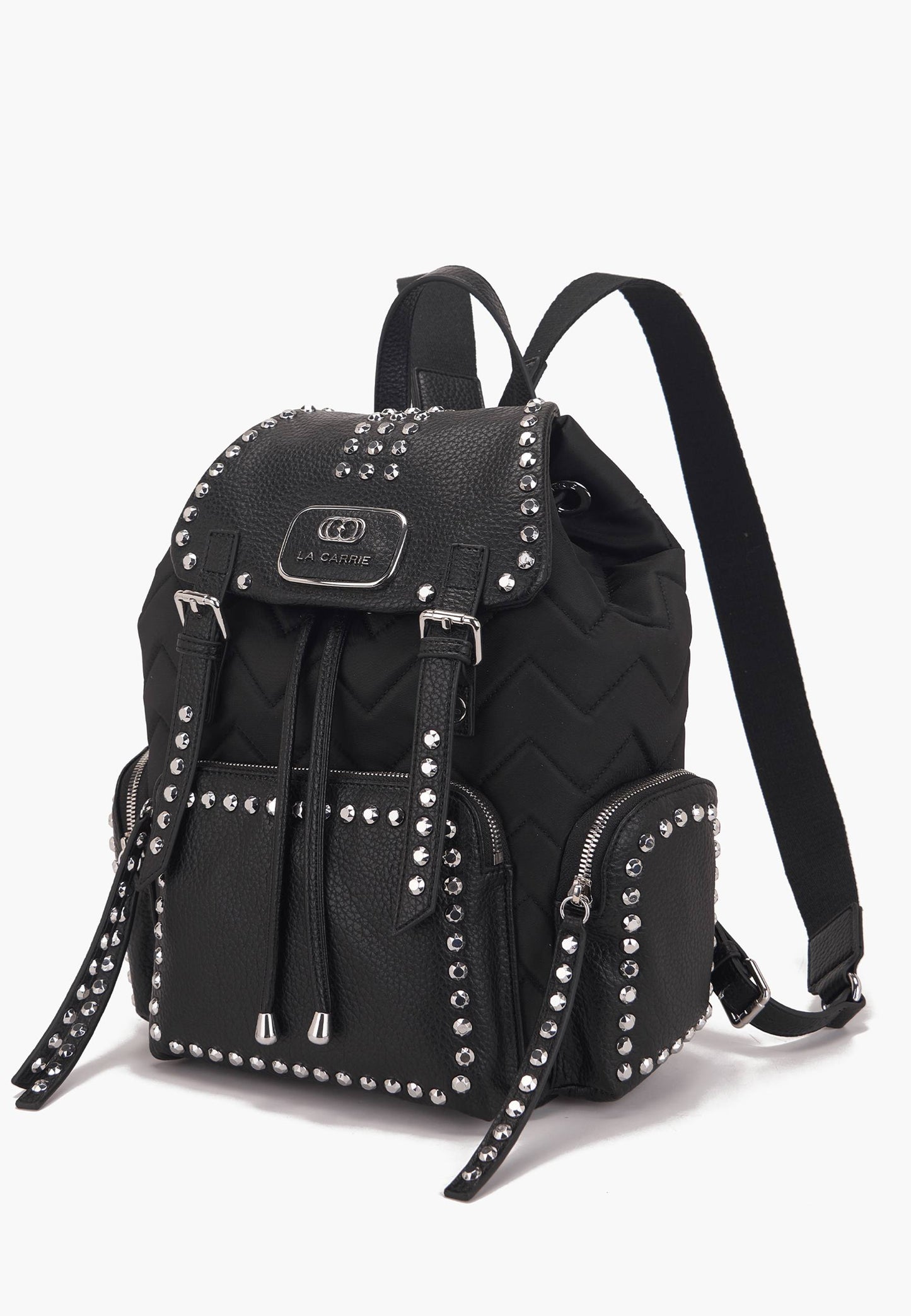 LA CARRIE - Zaino Nylon Borchie Nero