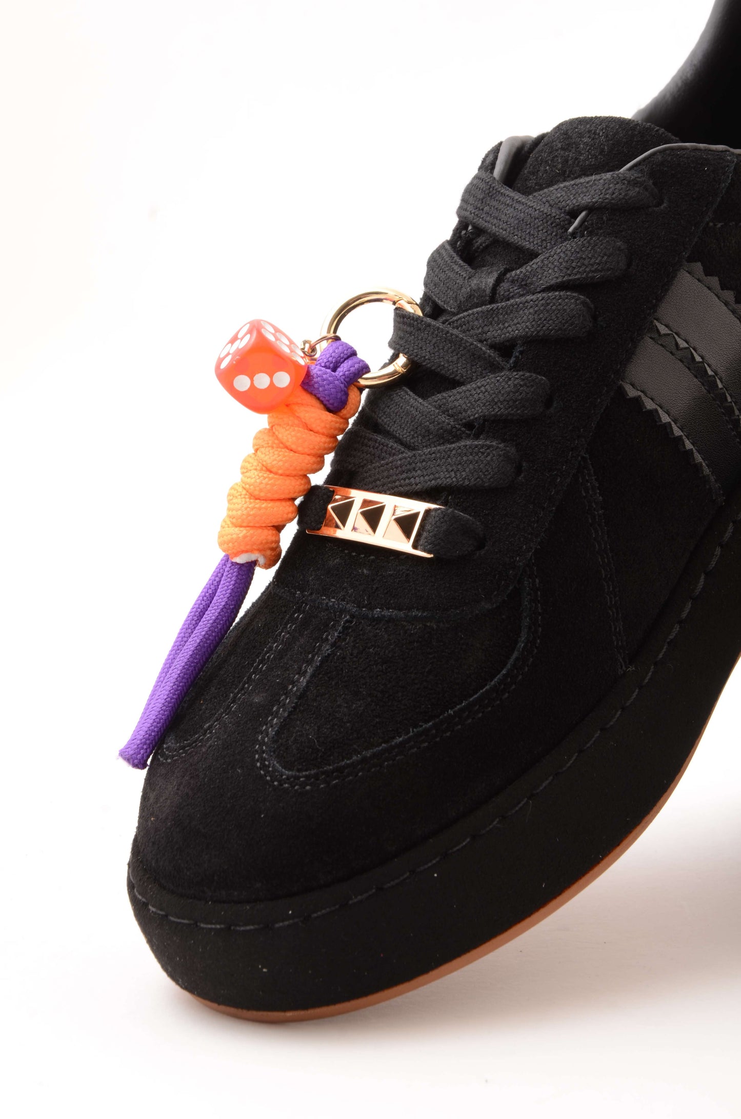 LA CARRIE - Sneakers Camoscio Charms Nero